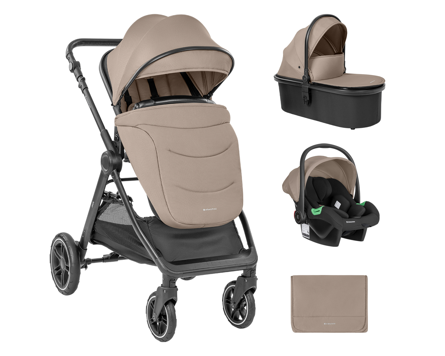 Carrito de bebé 3en1 con capazo Ava Beige