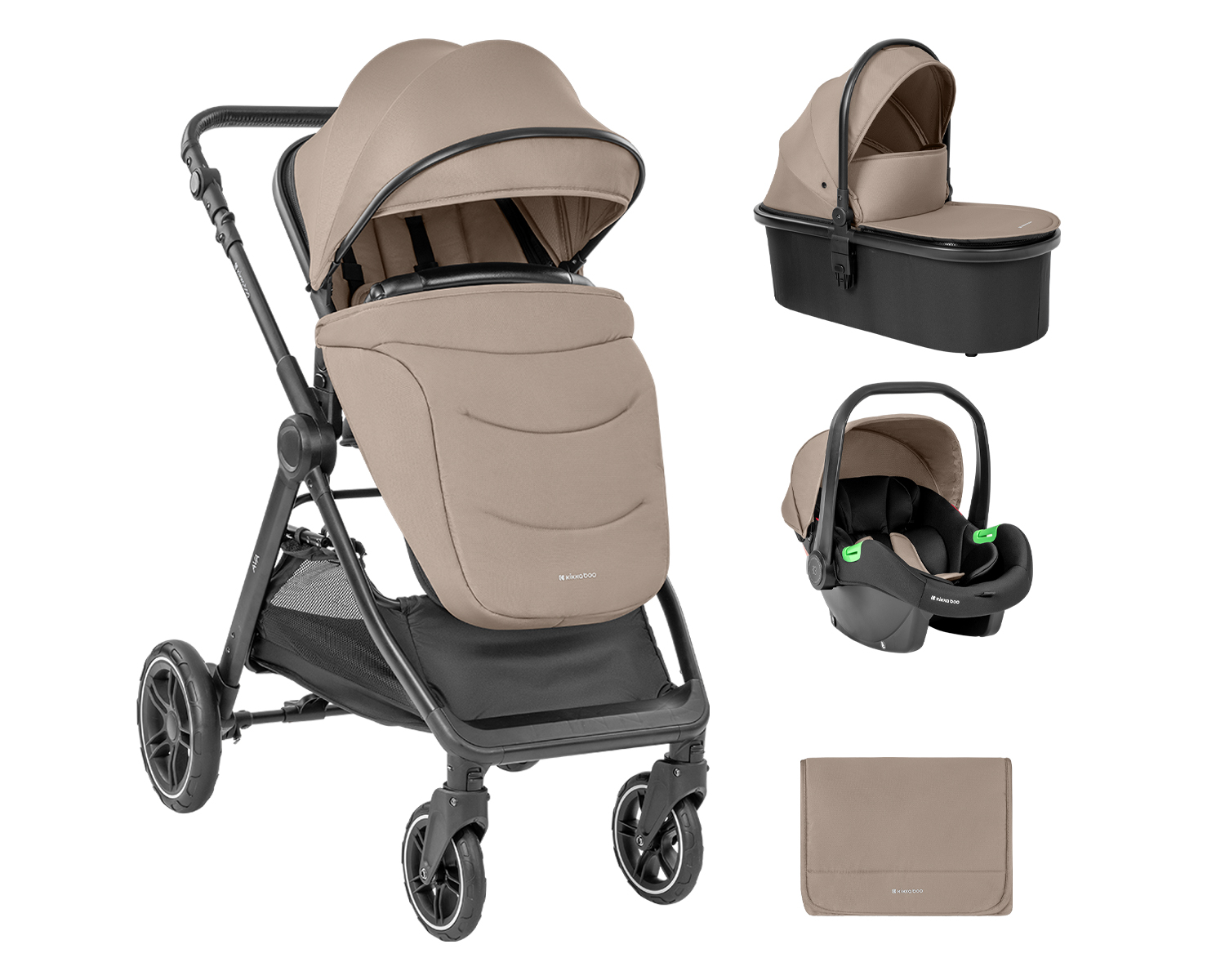 Carrito de bebé 3en1 con capazo Ava Beige