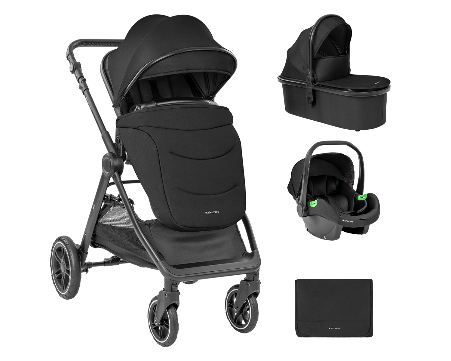 Carrito de bebé 3en1 con capazo Ava Negro