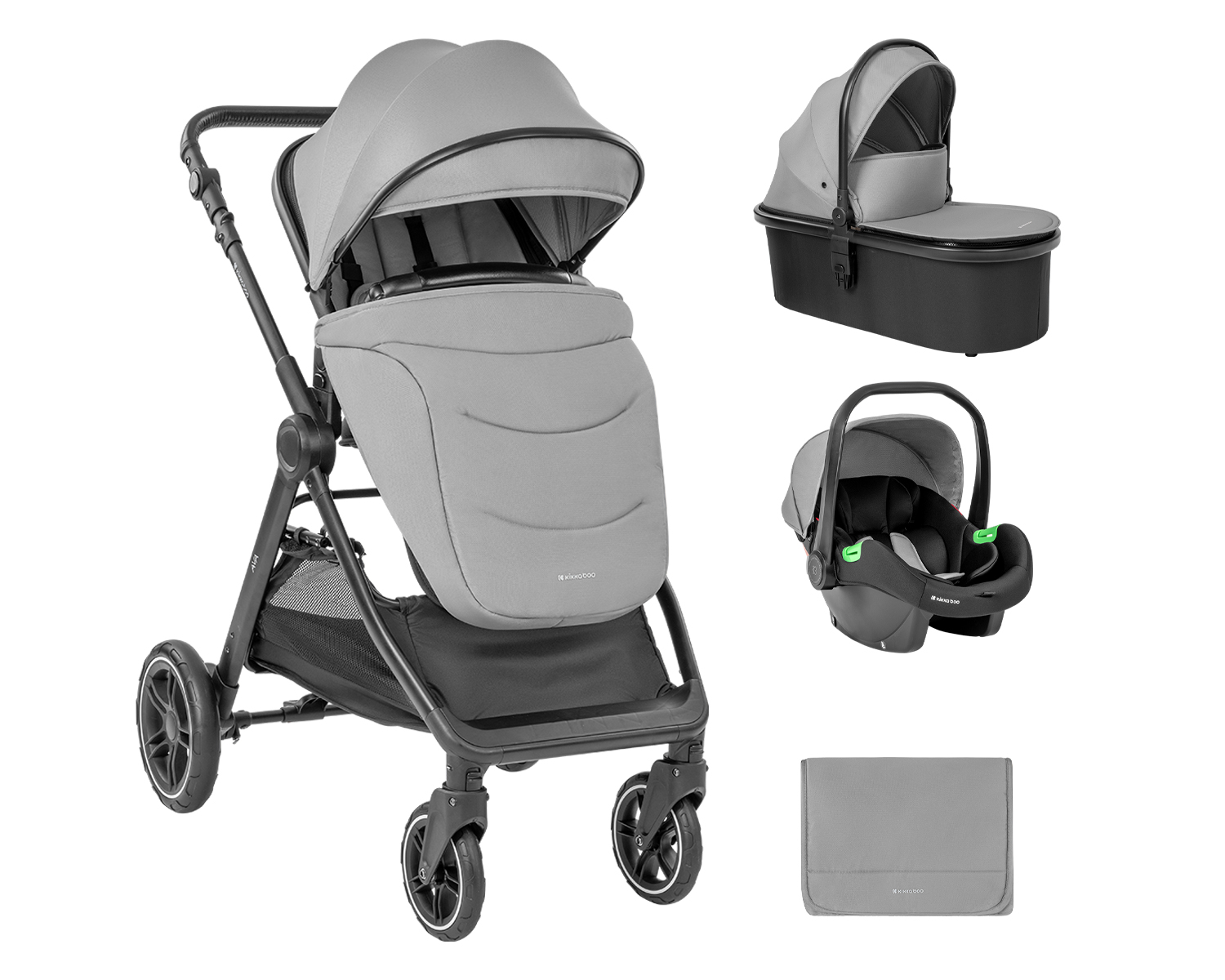 Carrito de bebé 3en1 con capazo Ava Gris