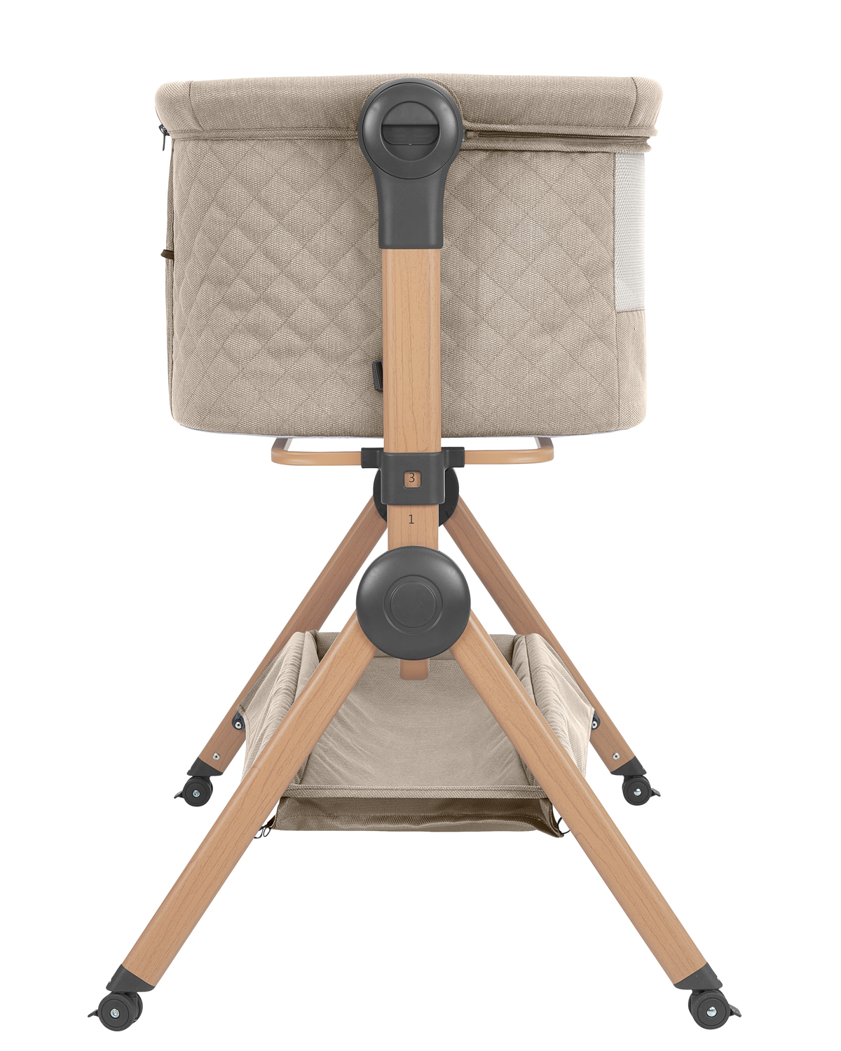 cuna de colecho 2 en 1 + trona sleat me beige de kikkaboo