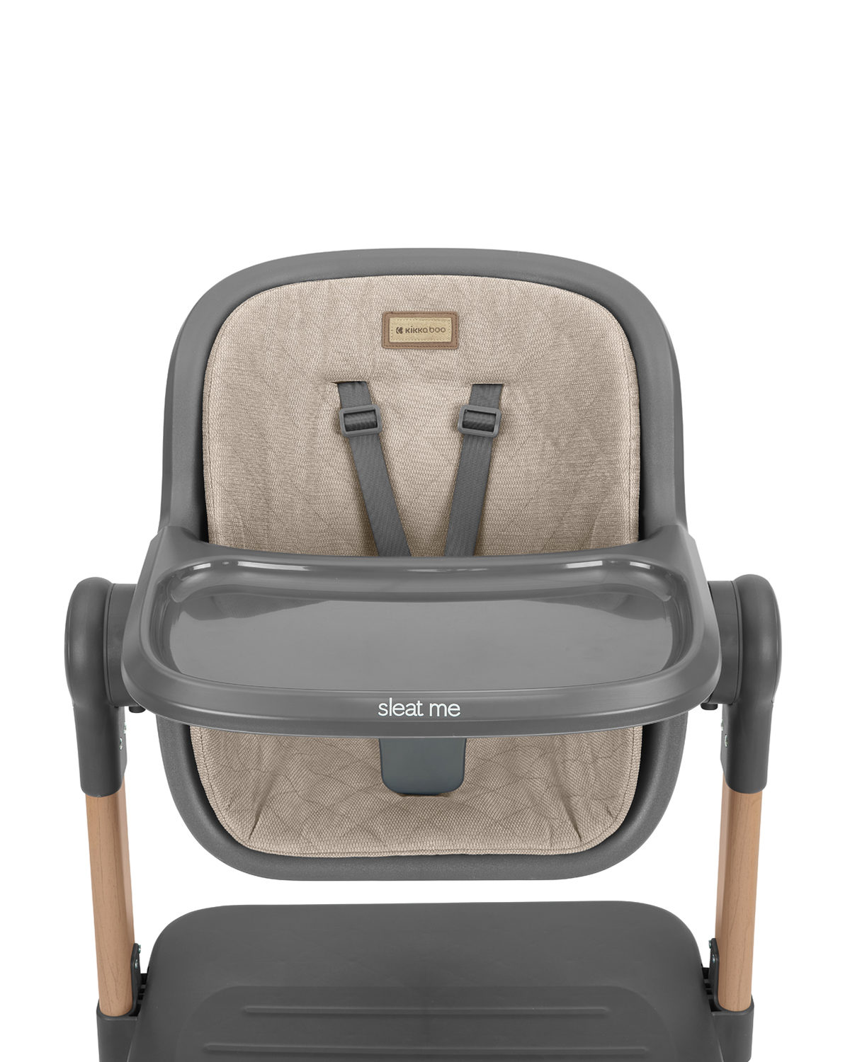 cuna de colecho 2 en 1 + trona sleat me beige de kikkaboo