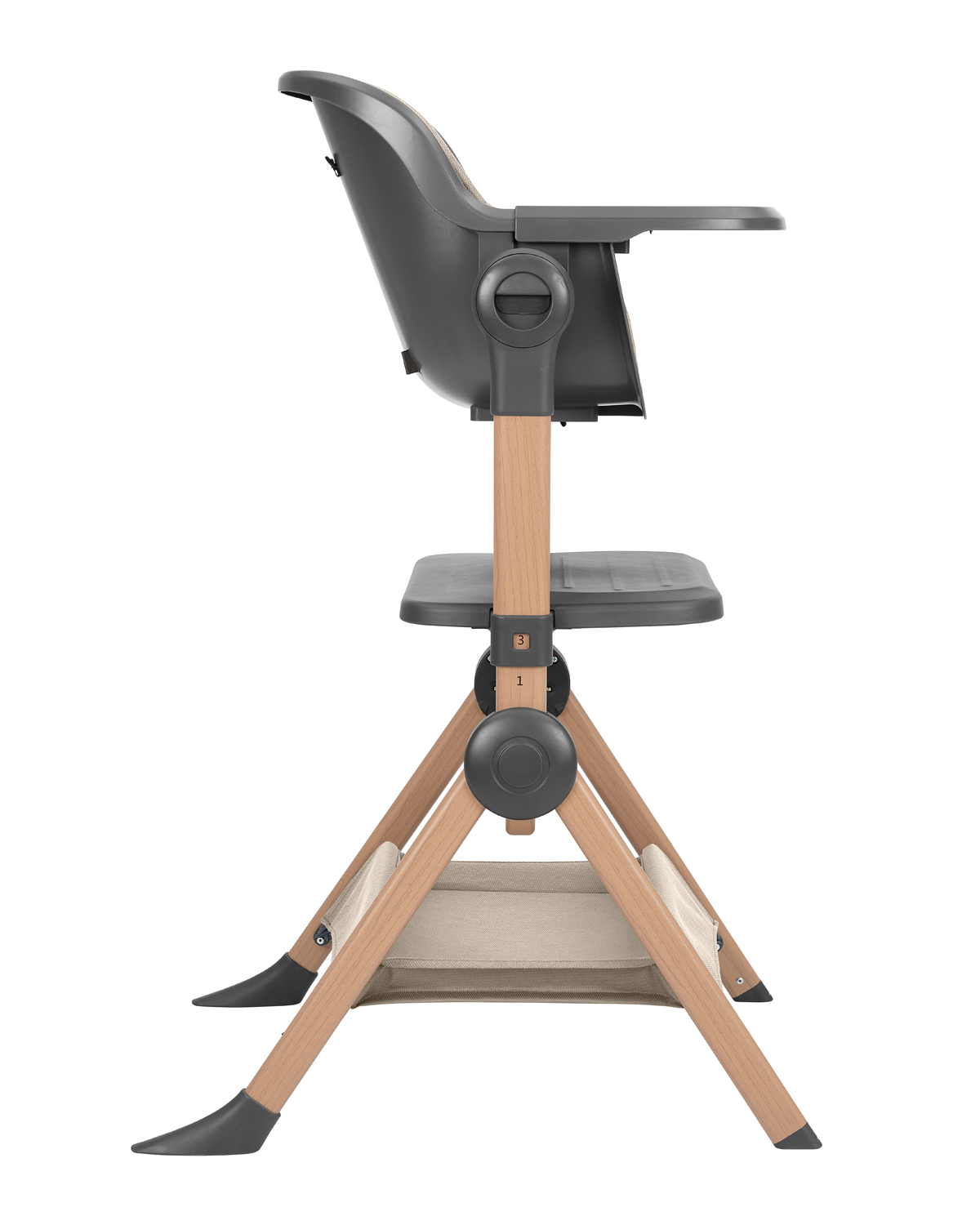 cuna de colecho 2 en 1 + trona sleat me beige de kikkaboo