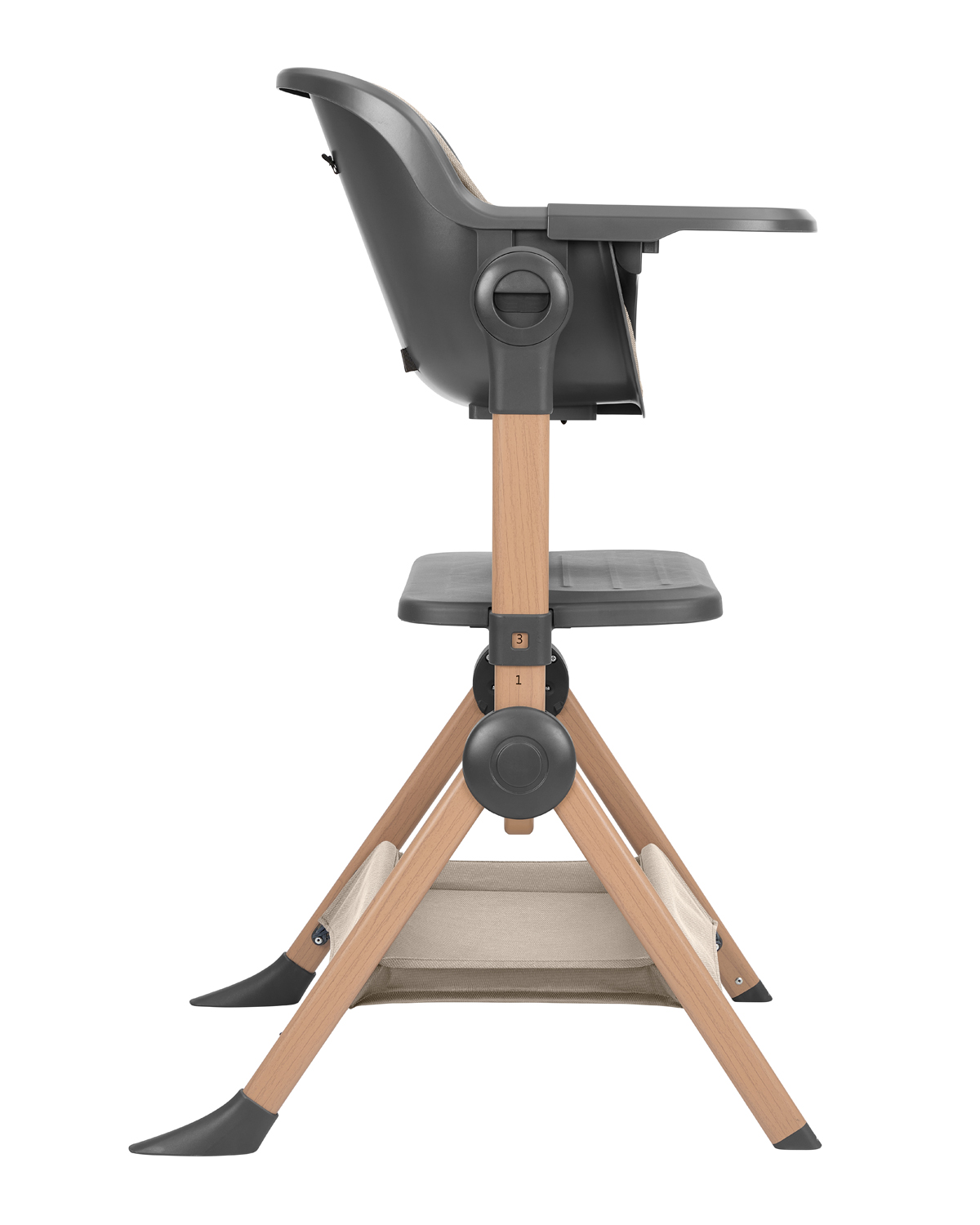 cuna de colecho 2 en 1 + trona sleat me beige de kikkaboo