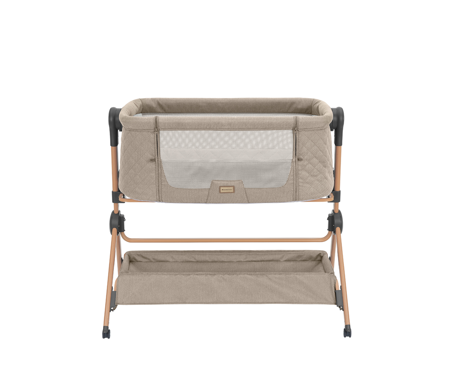 cuna de colecho 2 en 1 + trona sleat me beige de kikkaboo