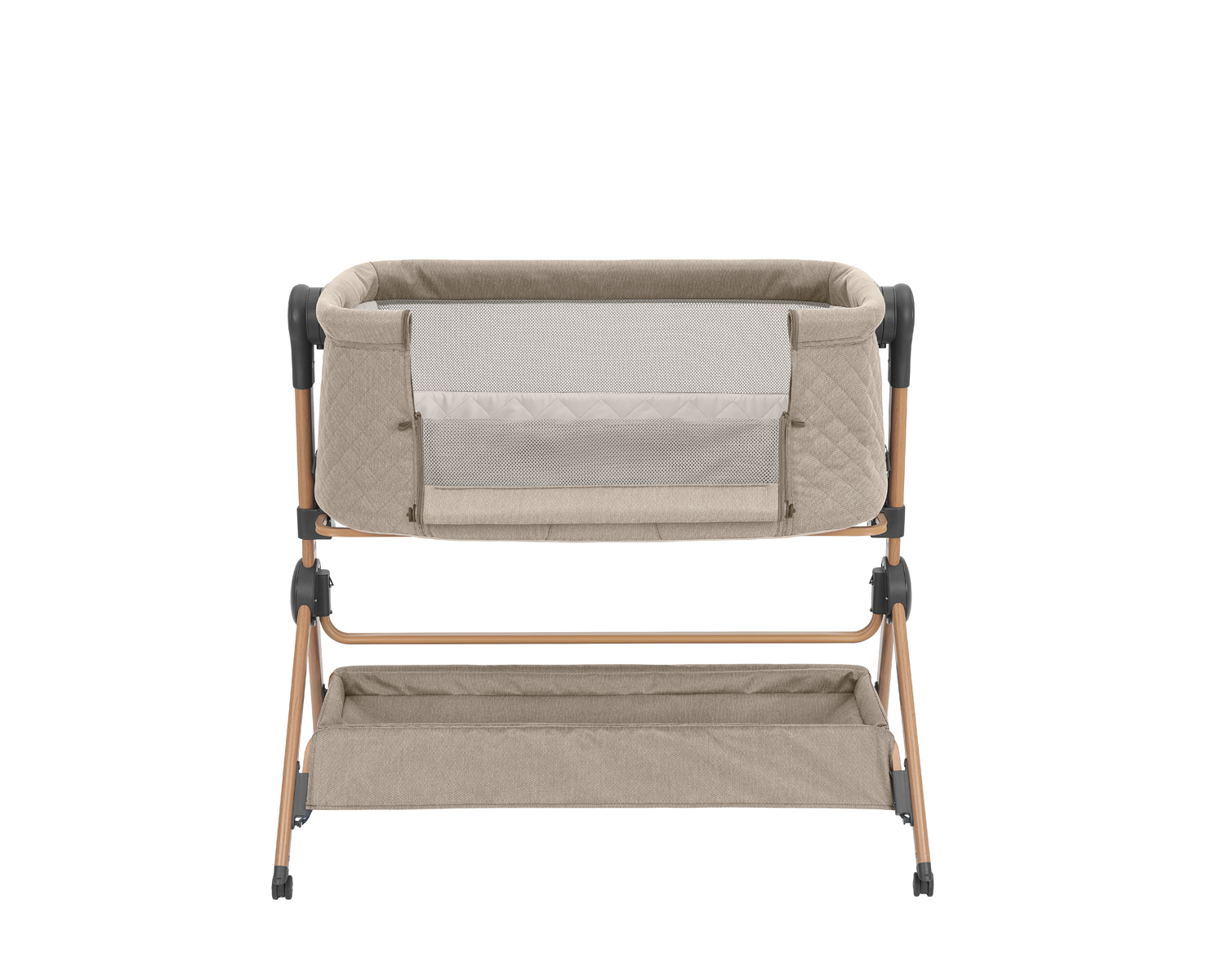 cuna de colecho 2 en 1 + trona sleat me beige de kikkaboo