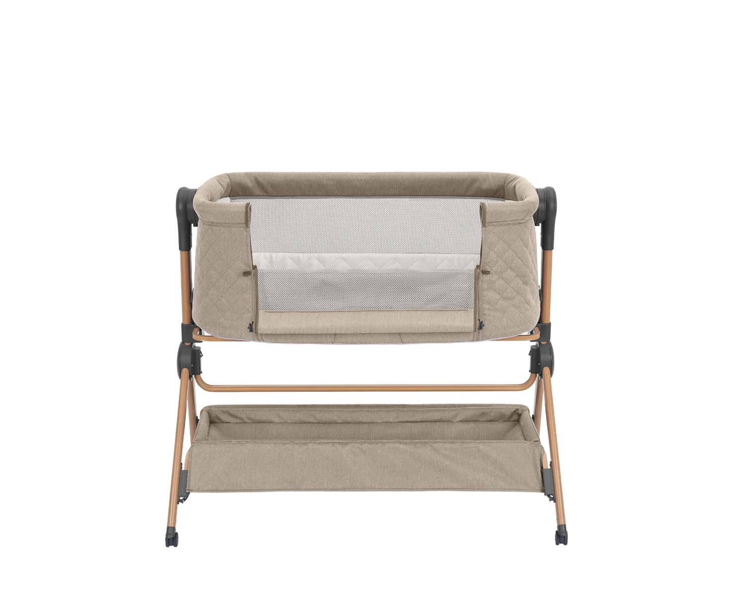 cuna de colecho 2 en 1 + trona sleat me beige de kikkaboo