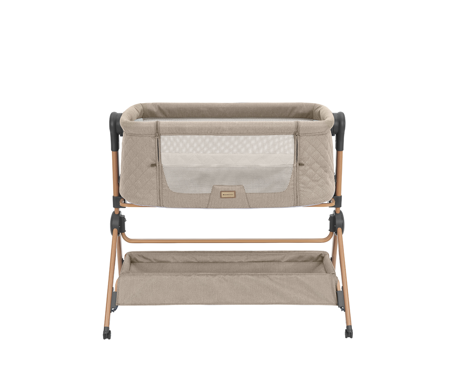 cuna de colecho 2 en 1 + trona sleat me beige de kikkaboo