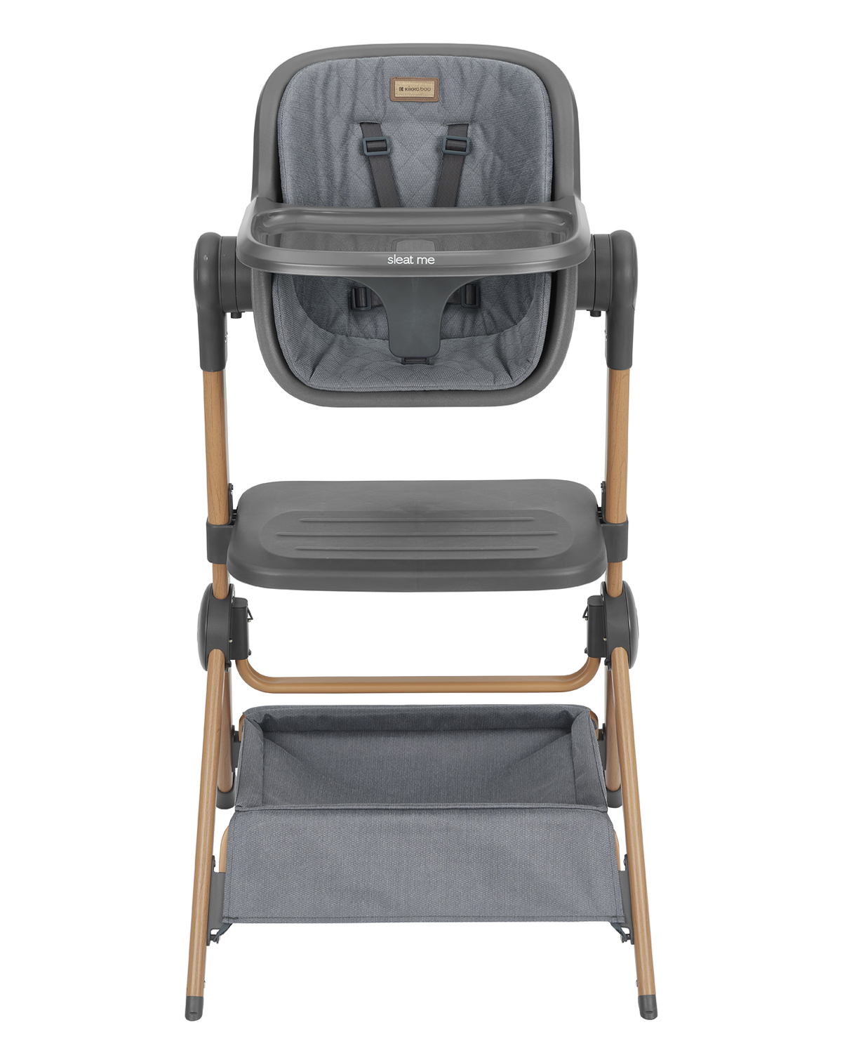 cuna de colecho 2 en 1 + trona sleat me Grey de kikkaboo