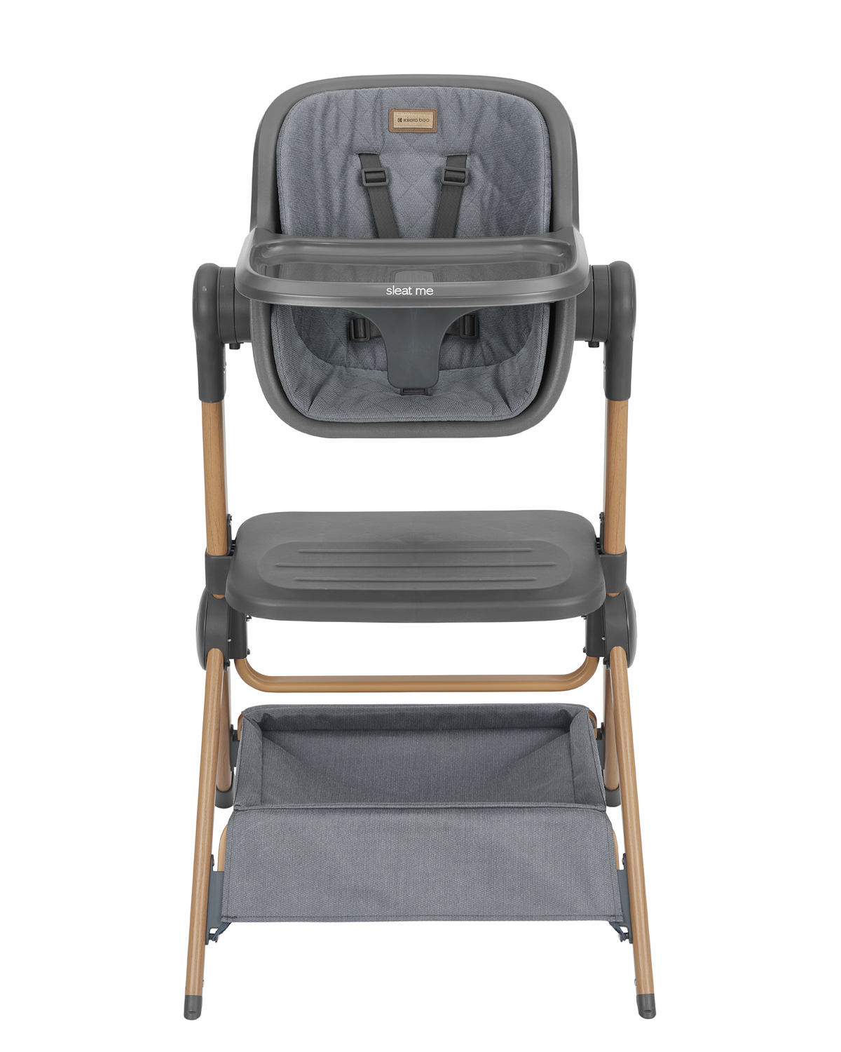 cuna de colecho 2 en 1 + trona sleat me Grey de kikkaboo