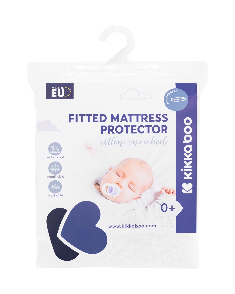 Protector de colchón ajustable - algodón 70/140 cm