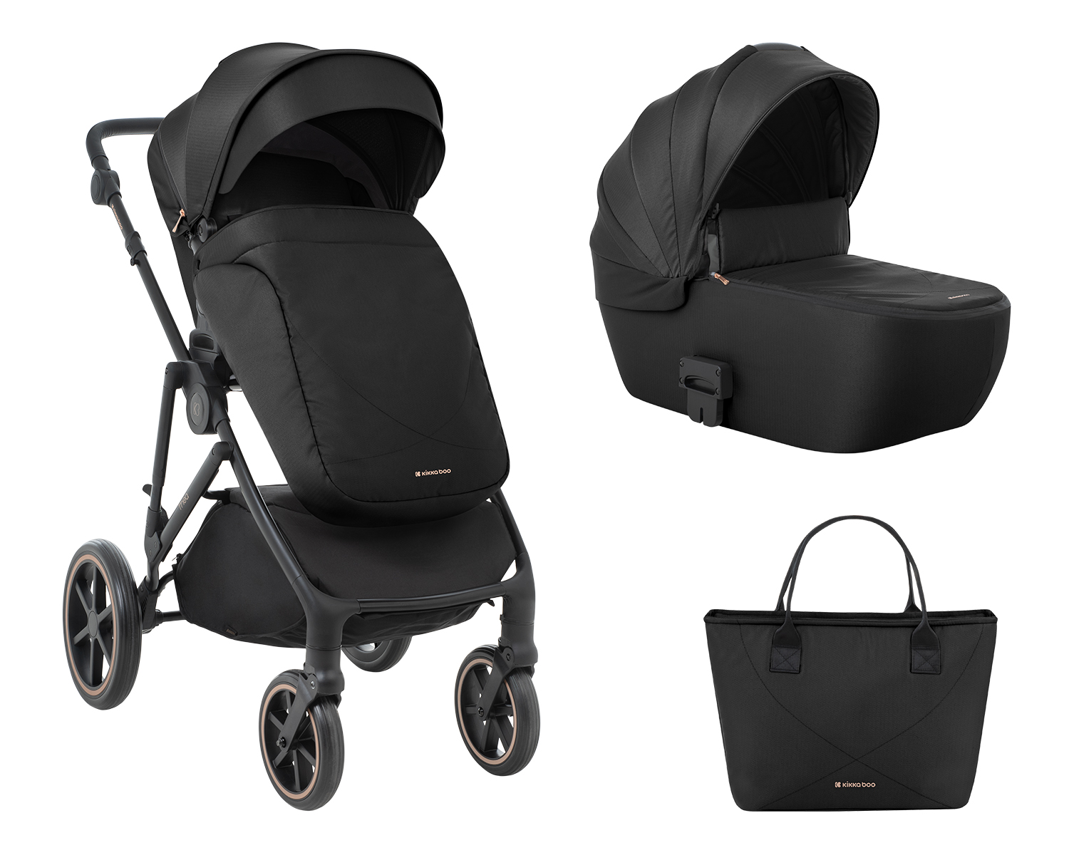 Carrito de bebé 2en1 con capazo Thea Negro 2024