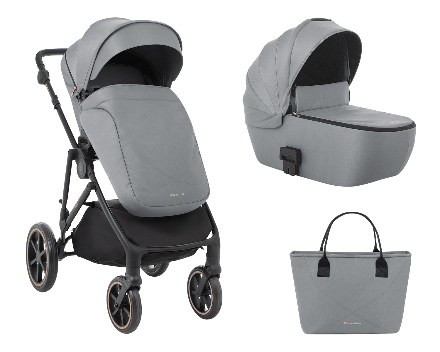 Carrito de bebé 2en1 con capazo Thea Gris 2024