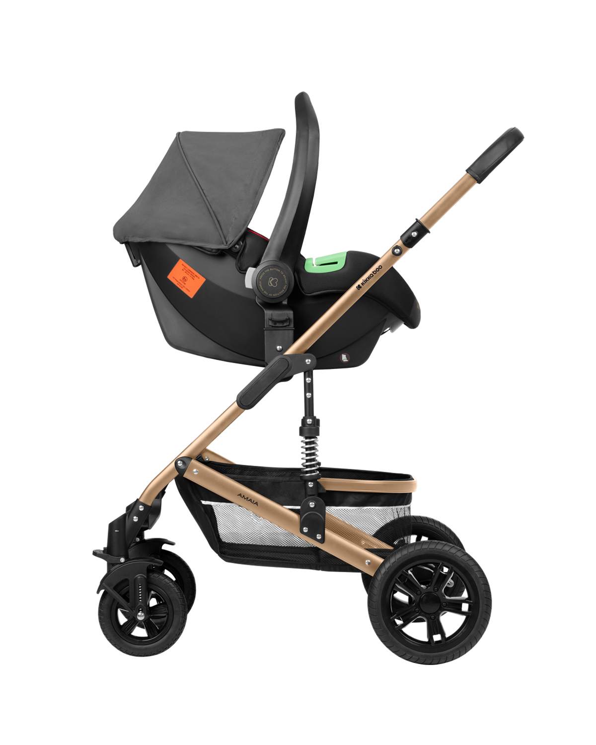 Carrito de bebé 3en1 asiento transf. Amaia Gris Oscuro 2024