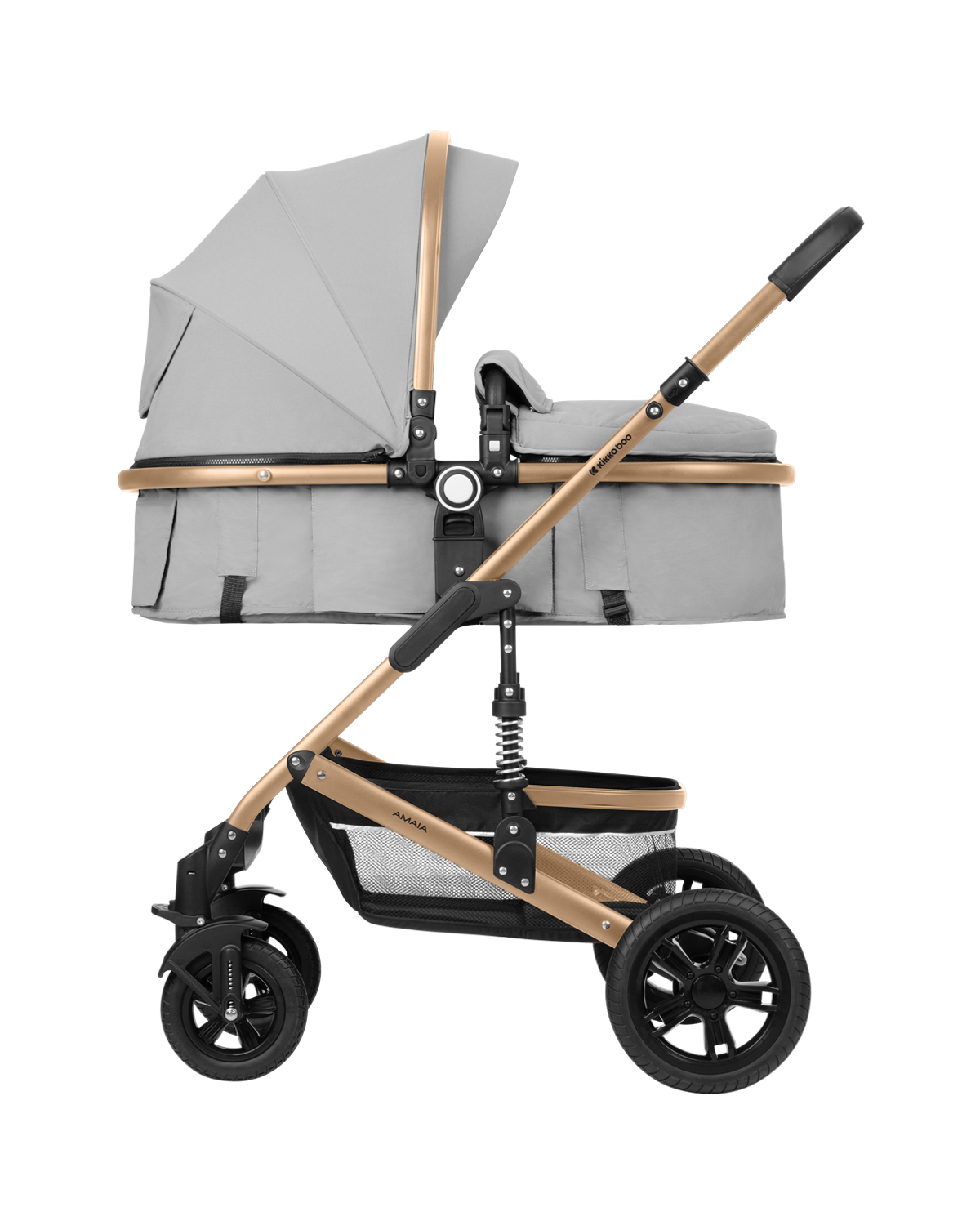 Carrito de bebé 3en1 asiento transf. Amaia Gris Claro 2024