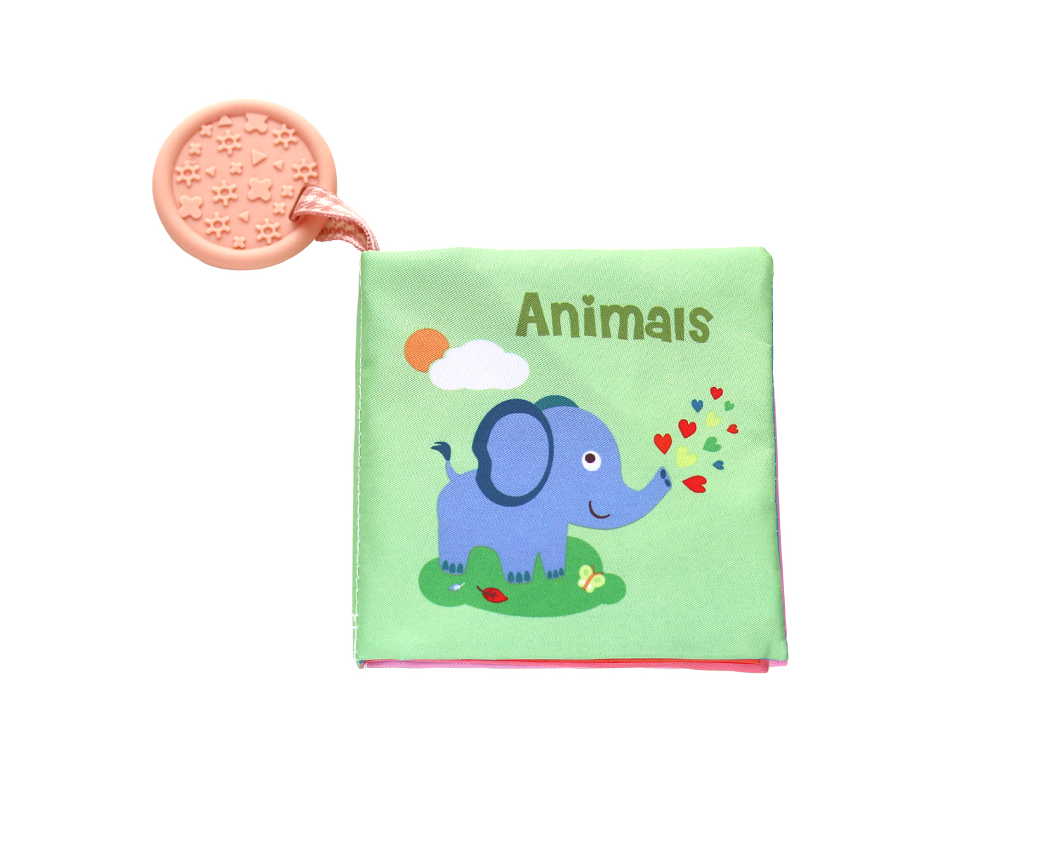 Libro educativo de tela con mordedor Animals