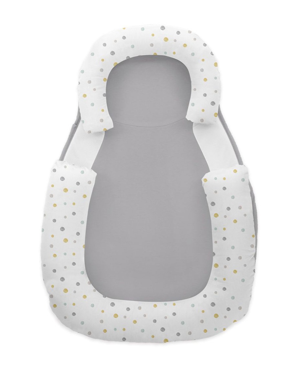 Posicionador antivuelco de espuma viscoelástica Dots Grey