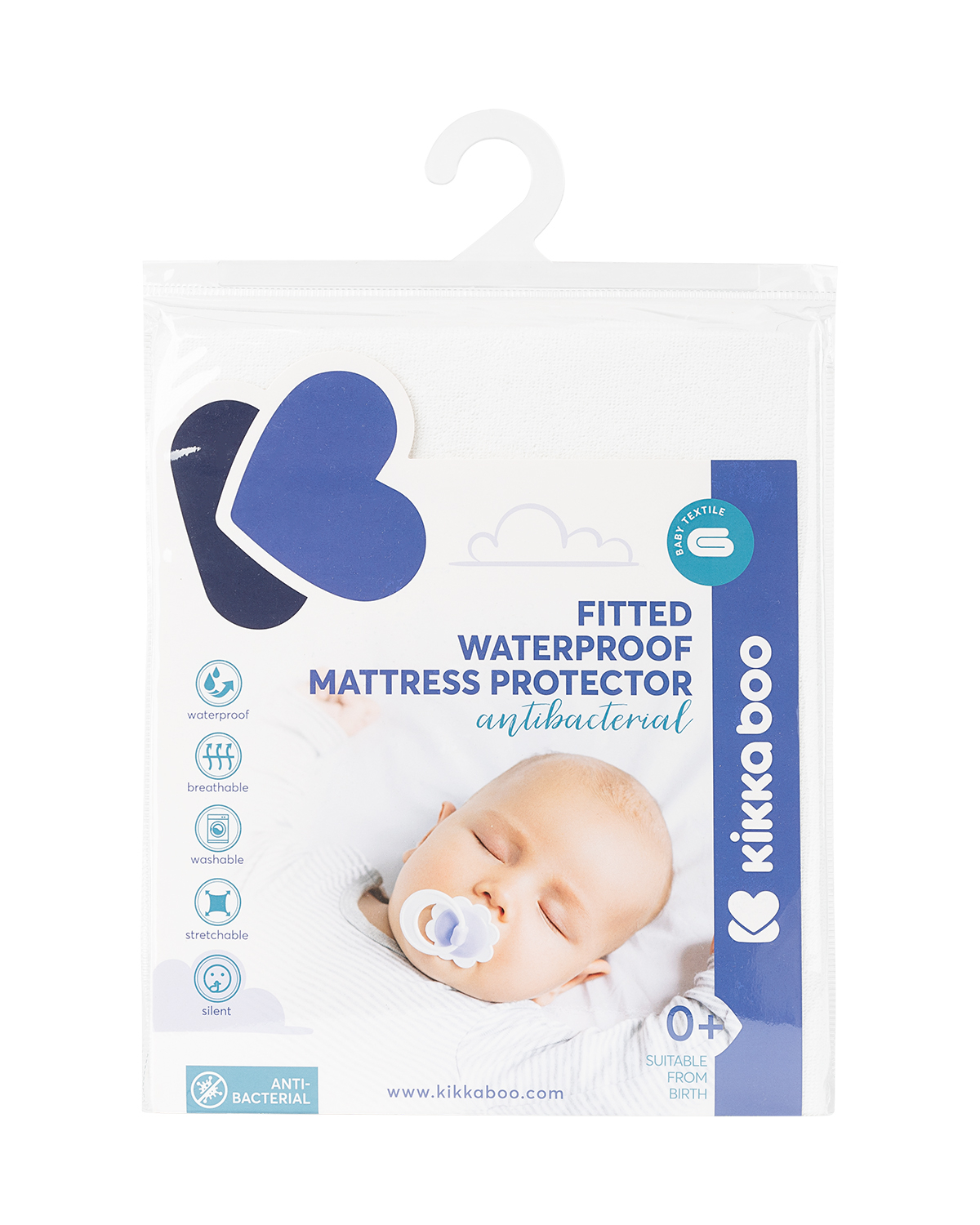 Protector de colchón ajustable - antibacteriano 60/120/15 cm