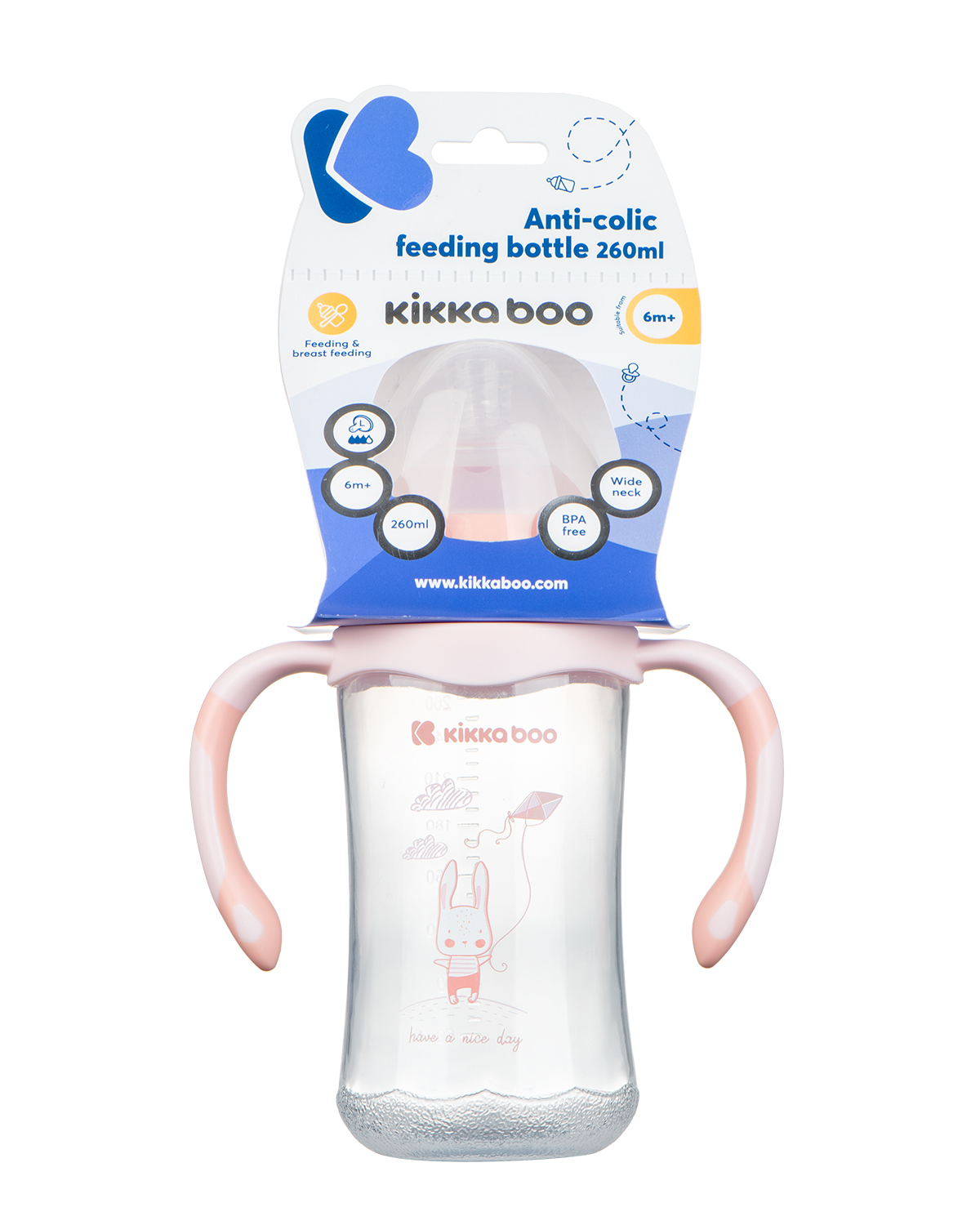 Biberón PP 260ml Rabbit Melocotón