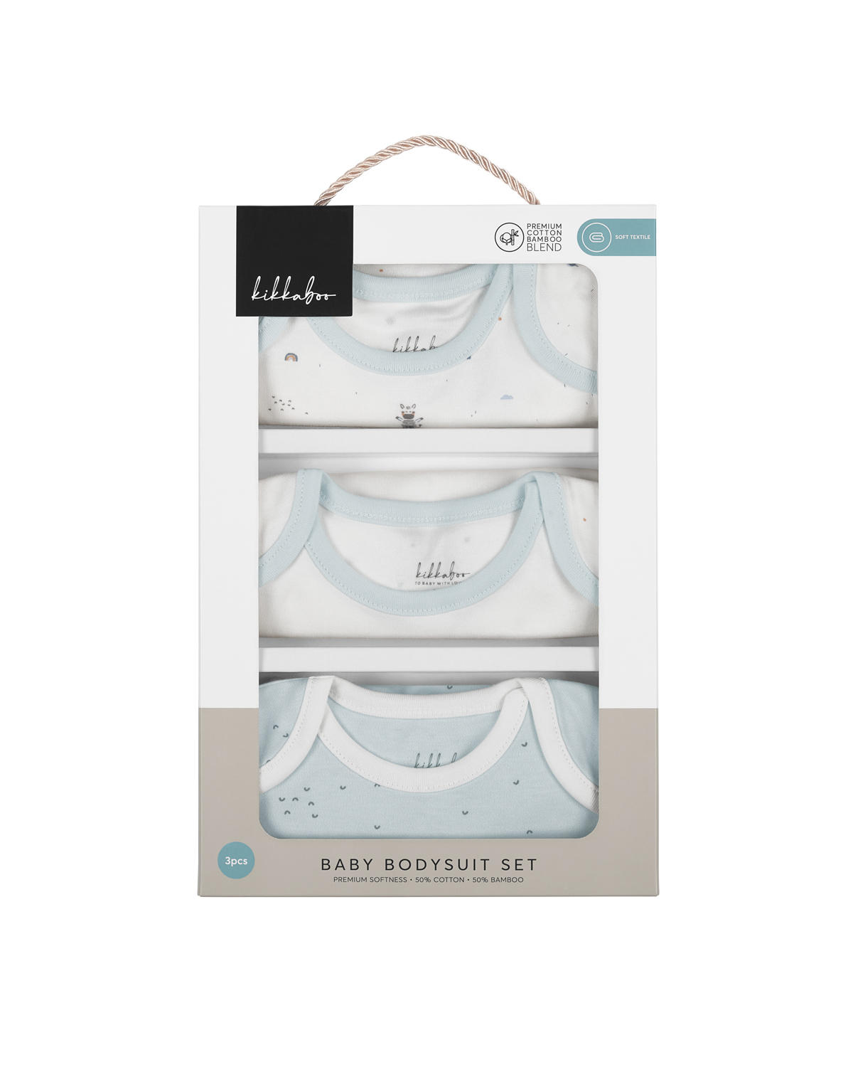 Juego de bodies para bebé 3 uds Stripy Friends