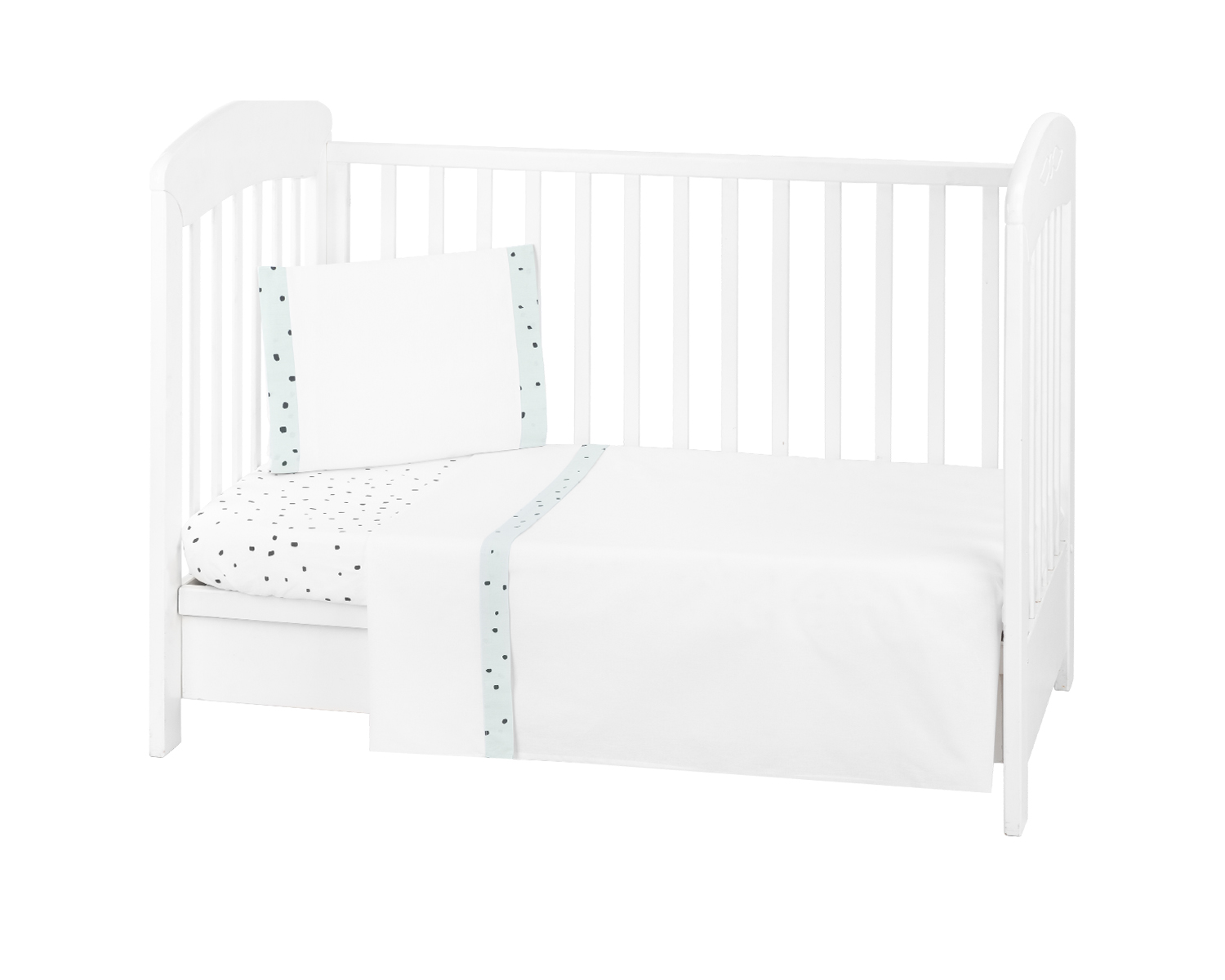 Juego de cama 3 piezas Estilo UE 60/120 Bear with me Menta