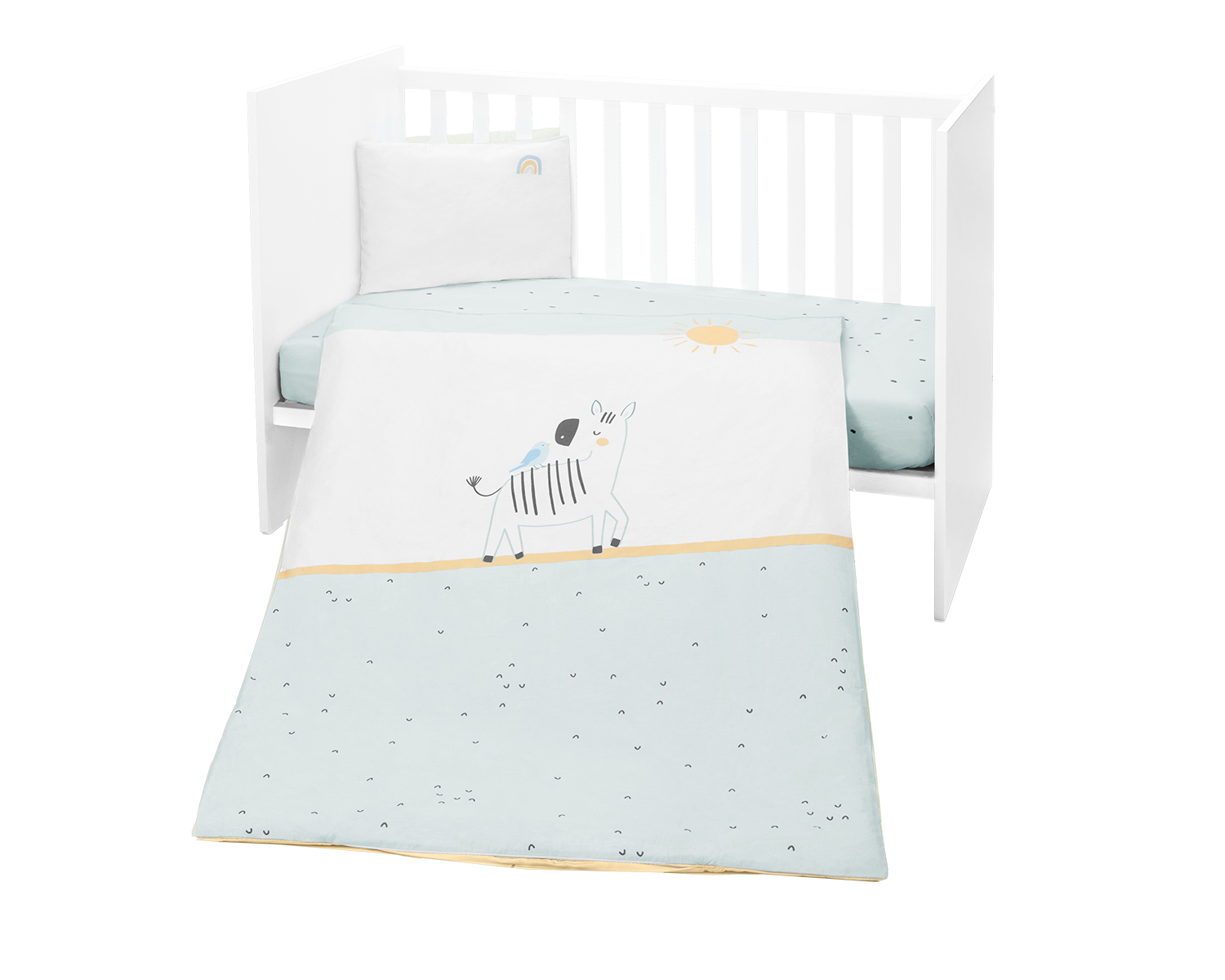 Juego de cama 3 piezas Stripy Friends