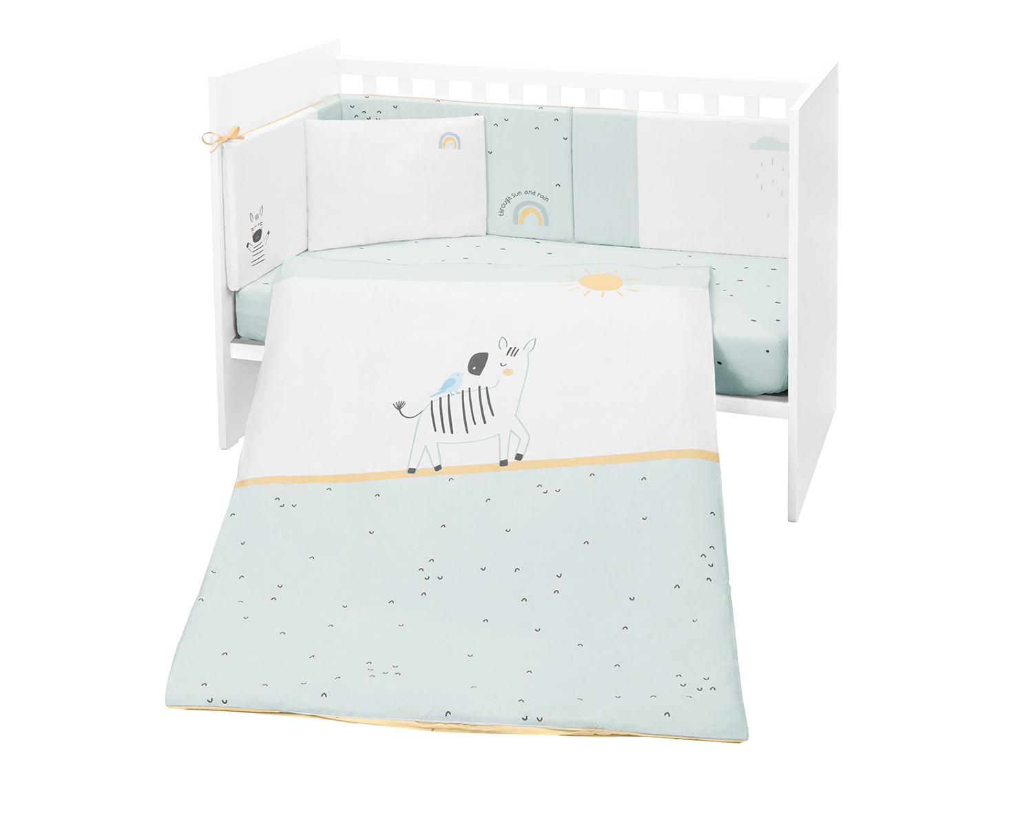 Juego de cama 6 piezas 60/120 Stripy Friends