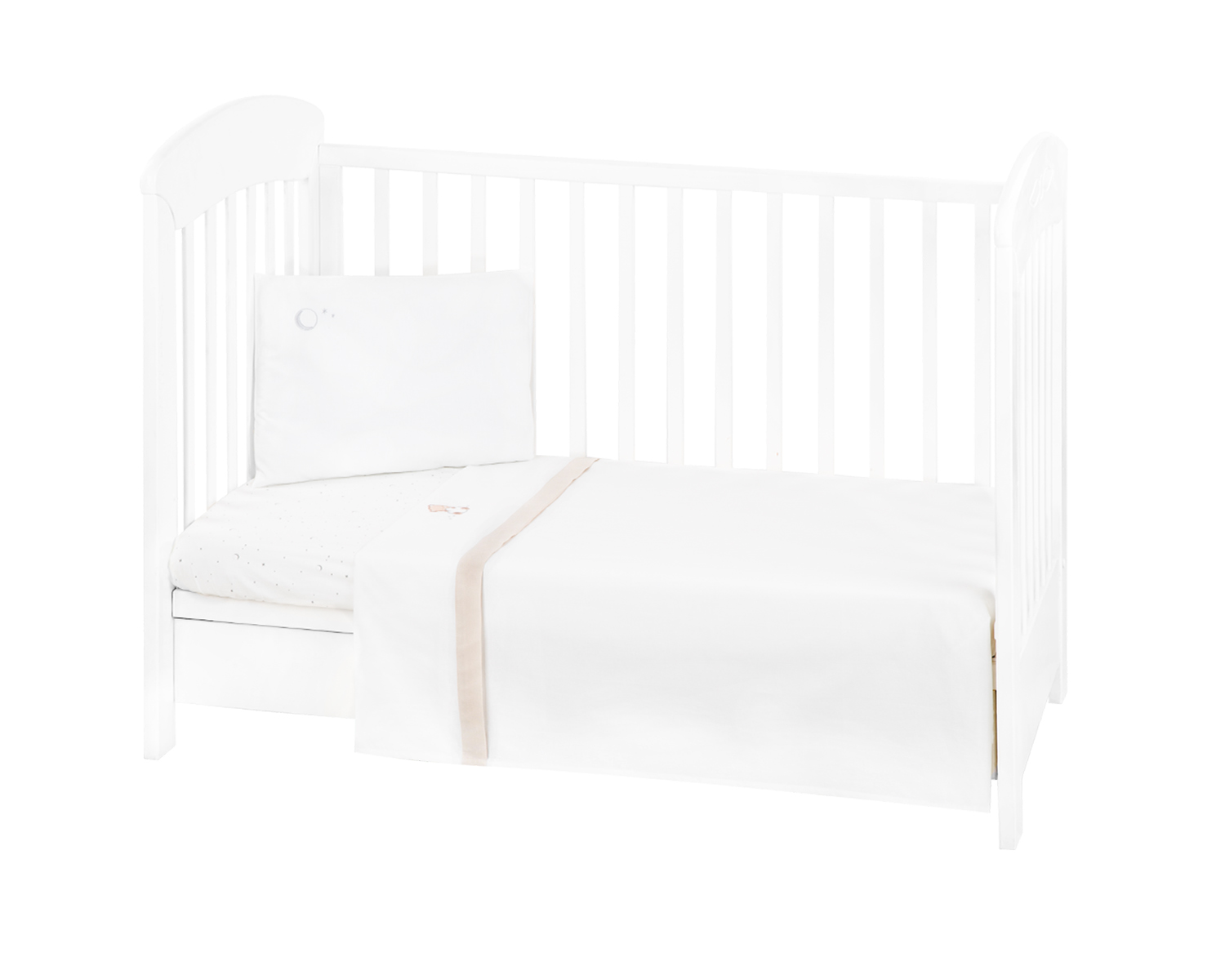 Juego de cama bordado 3 piezas EU Style 60/120 Dream Big Beige
