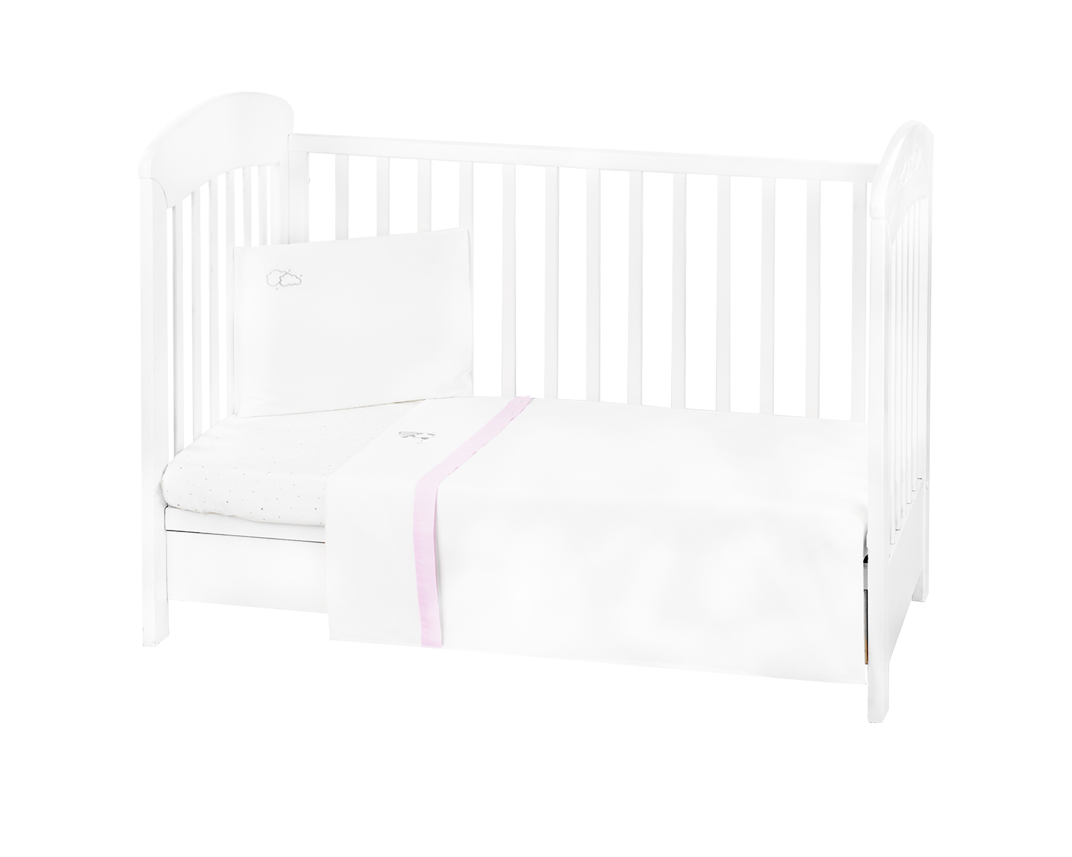 Juego de cama bordado 3 piezas EU Style 60/120 Dream Big Rosa