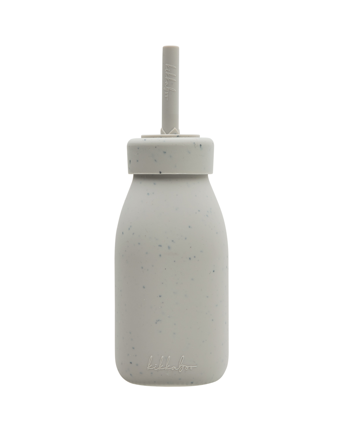 Bottle with straw Platinum Silicone Sand