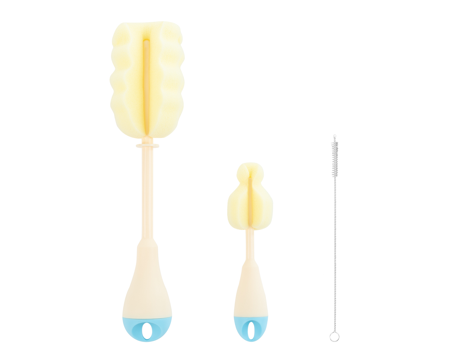 Cepillo para biberones set 3 uds Azul