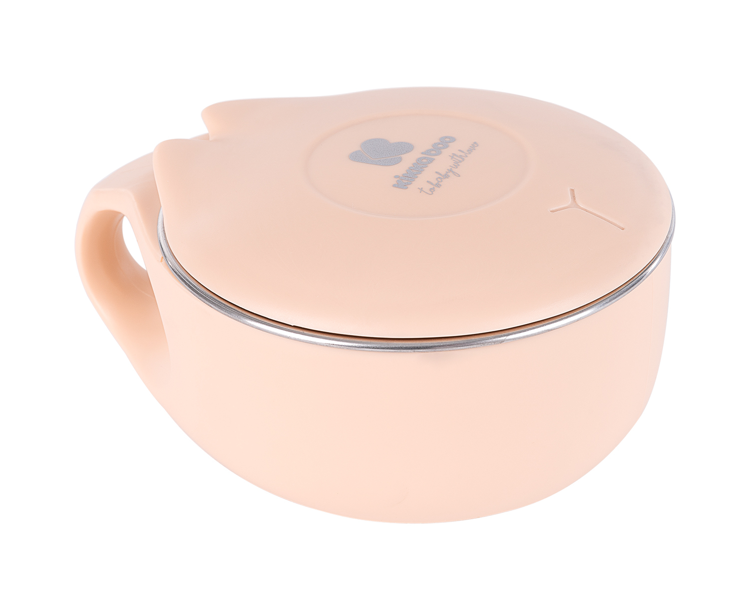 Cuenco de acero inoxidable 200ml Cat Rosa
