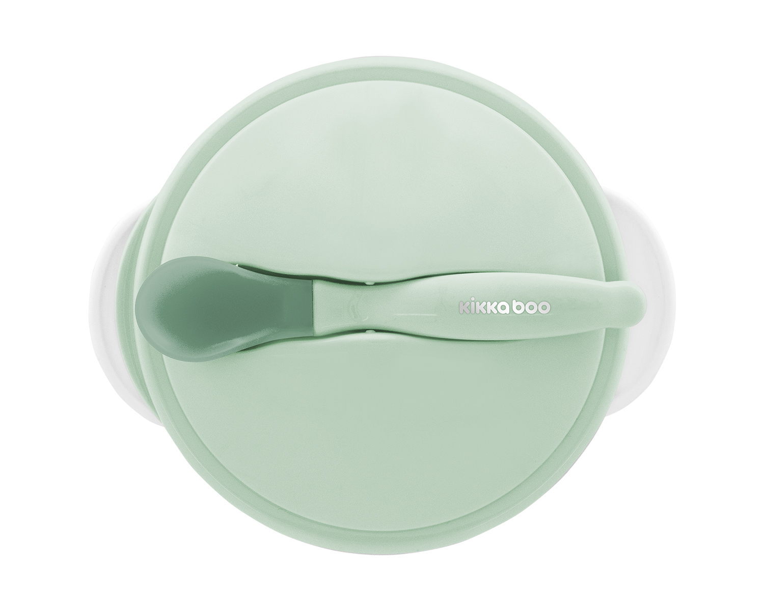 Cuenco con ventosa y termosensible cuchara Menta