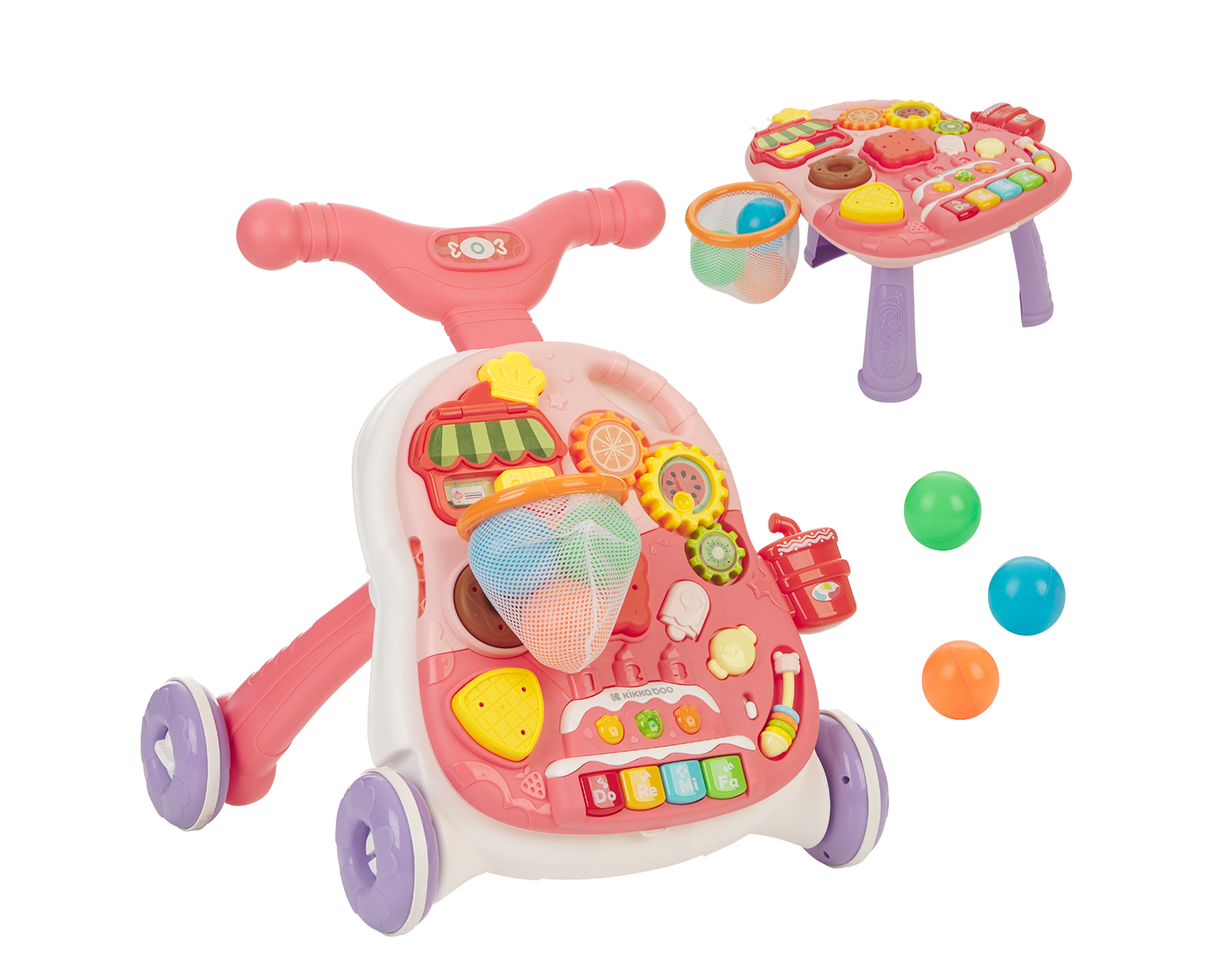 Andador 2en1 Candy Party Rosa