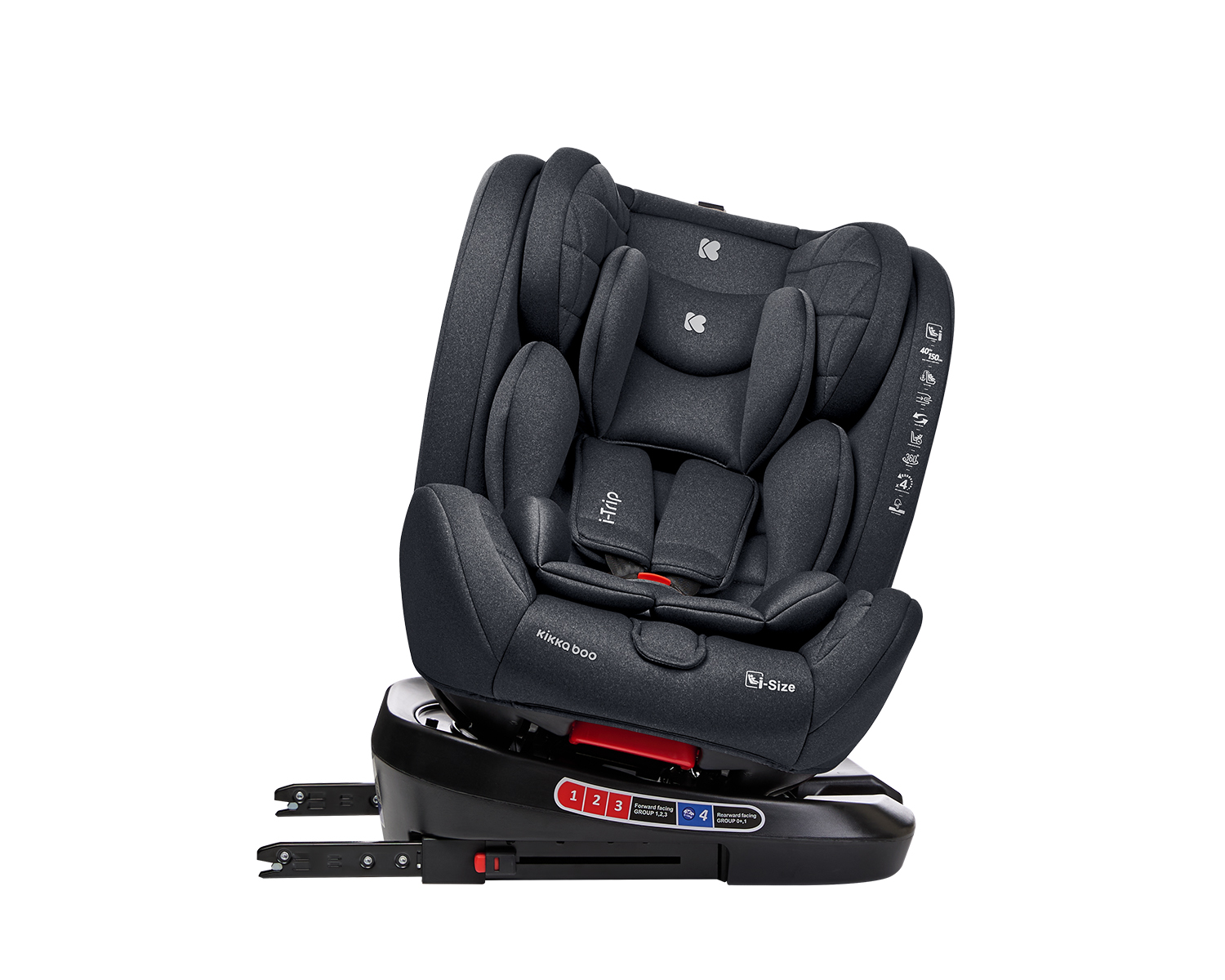 Silla de coche 40-150 cm i-Trip i-SIZE Gris