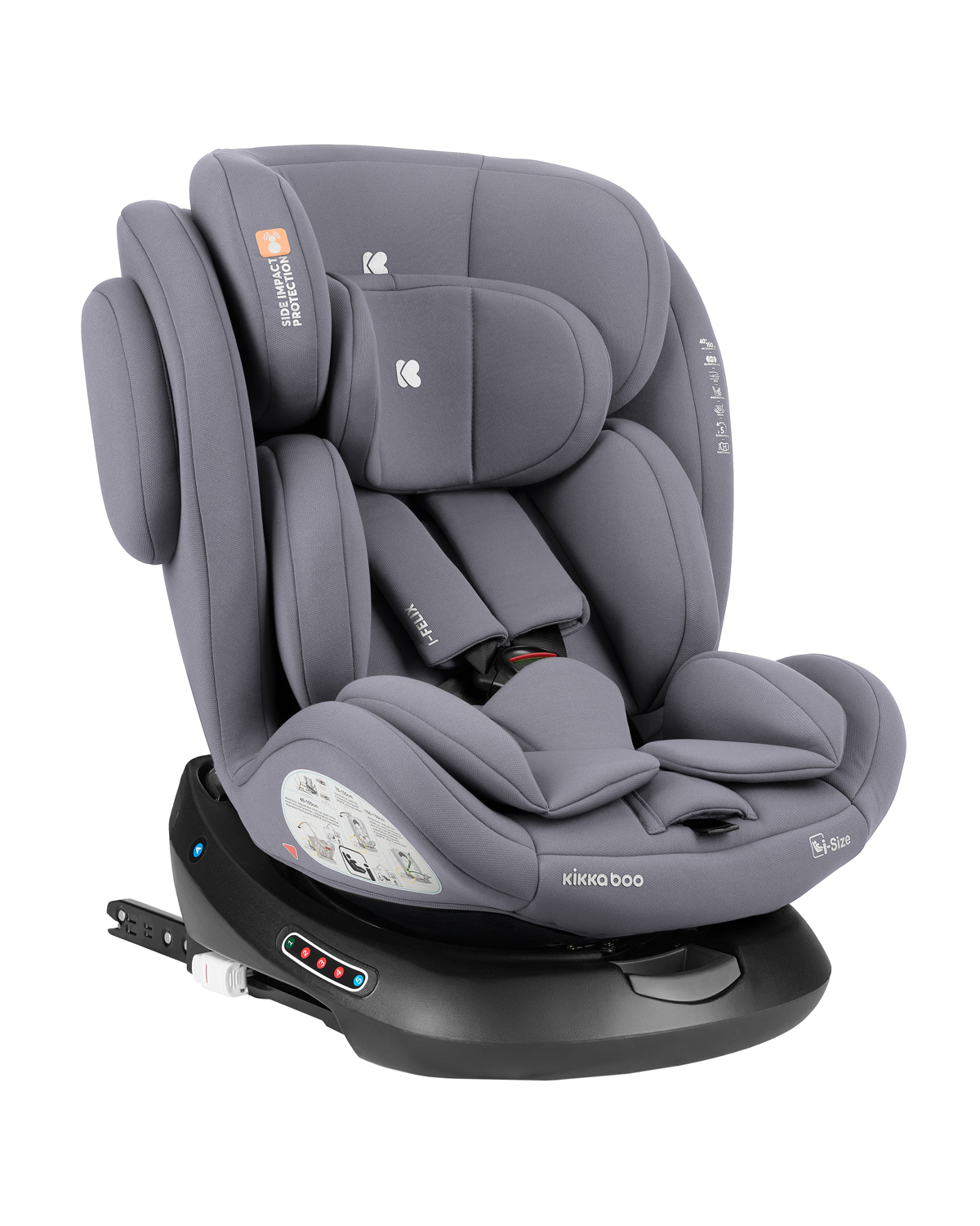 Silla de coche 40-150 cm i-Felix i-SIZE Gris Claro
