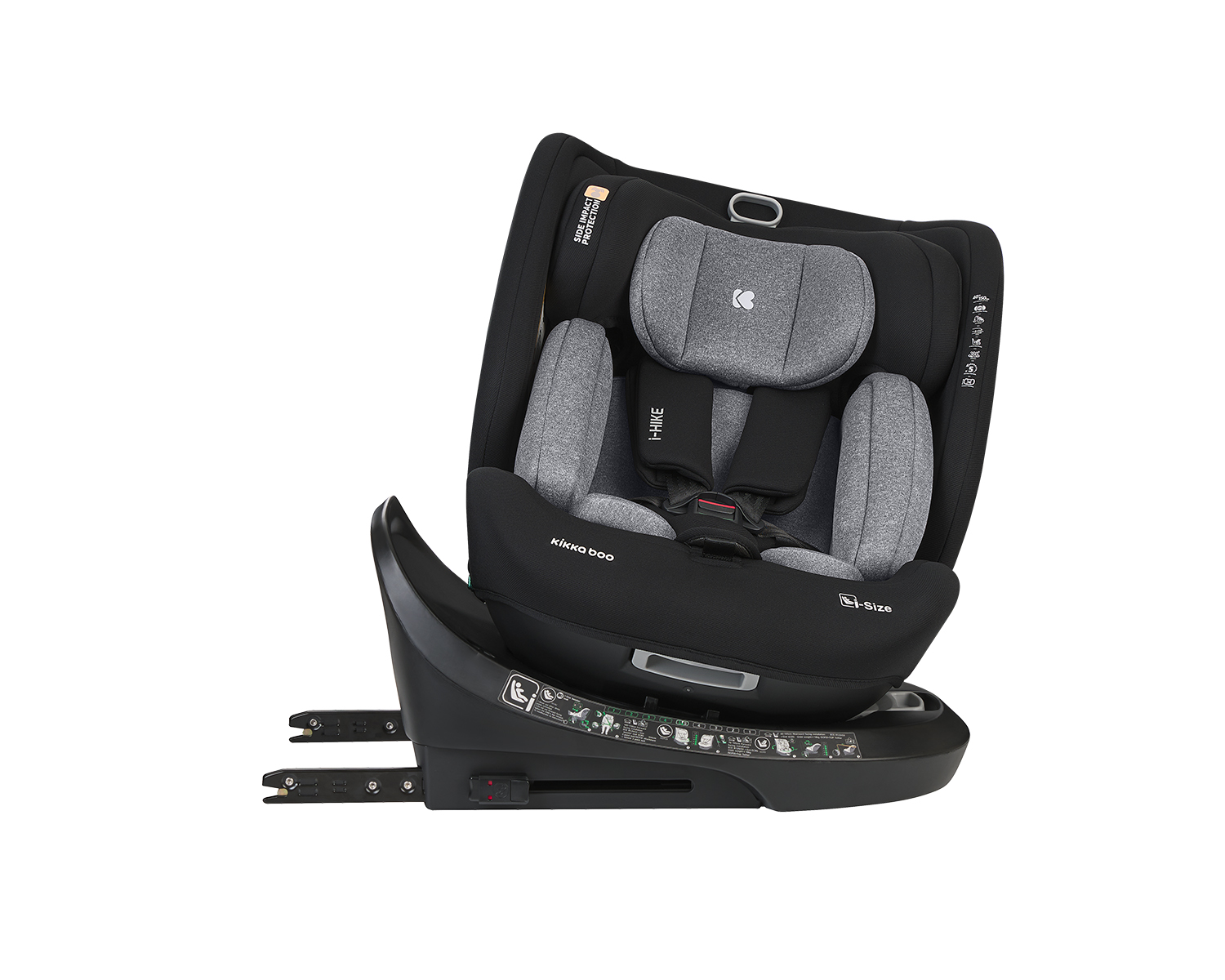 Silla de coche 40-150 cm i-Hike i-SIZE Gris Claro