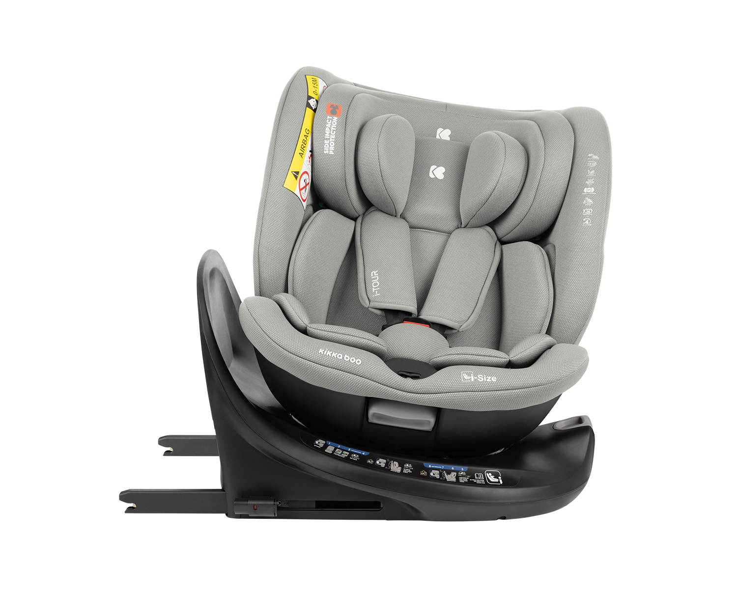 Silla de coche 40-150 cm i-Tour i-SIZE Gris Claro