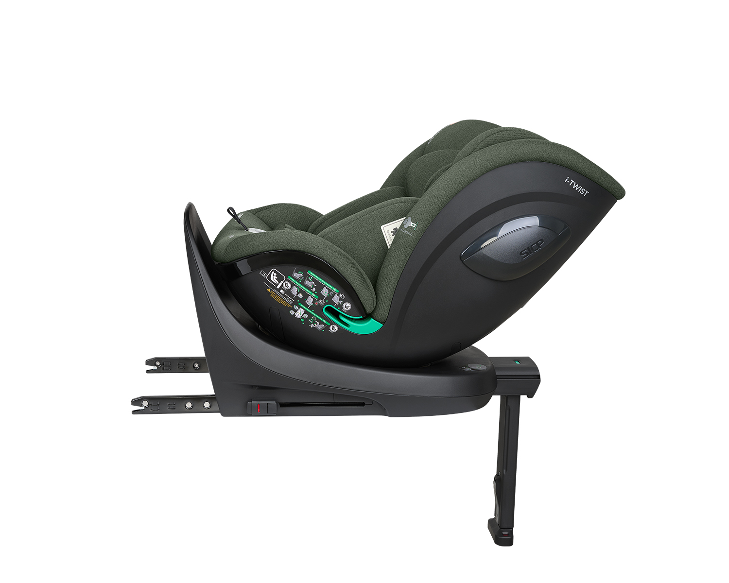 Silla de coche 40-150 cm i-Twist i-SIZE Verde Militar