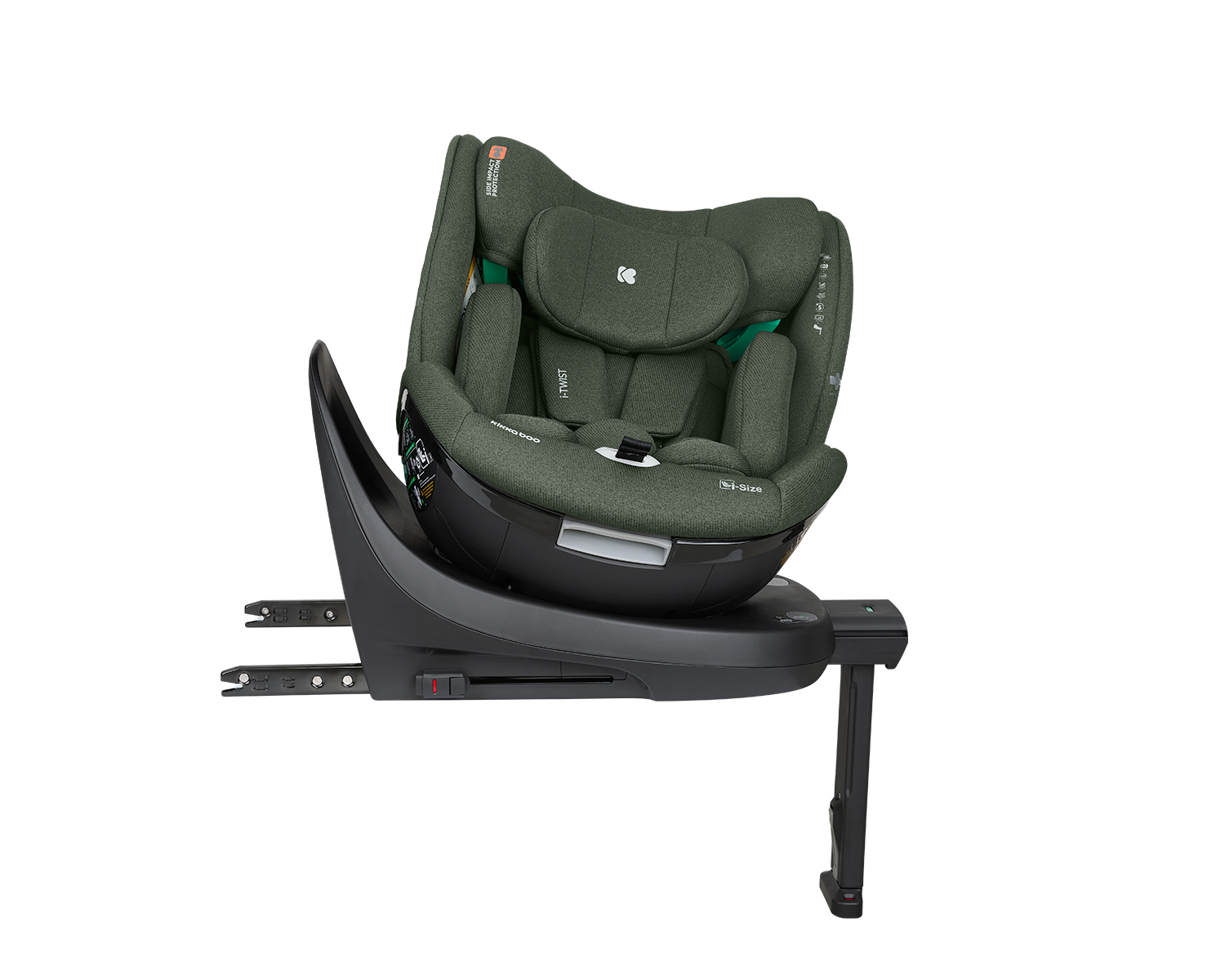 Silla de coche 40-150 cm i-Twist i-SIZE Verde Militar