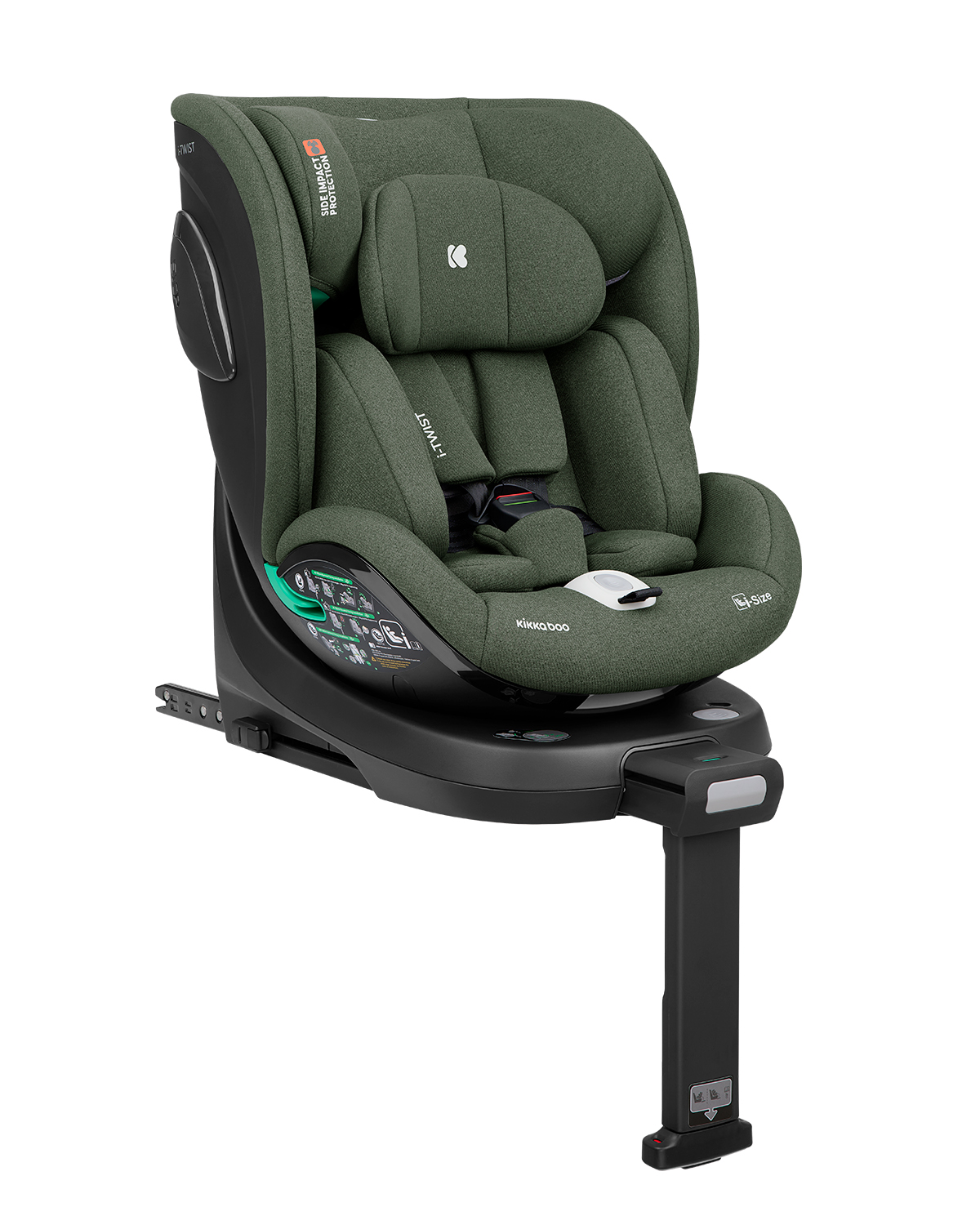 Silla de coche 40-150 cm i-Twist i-SIZE Verde Militar