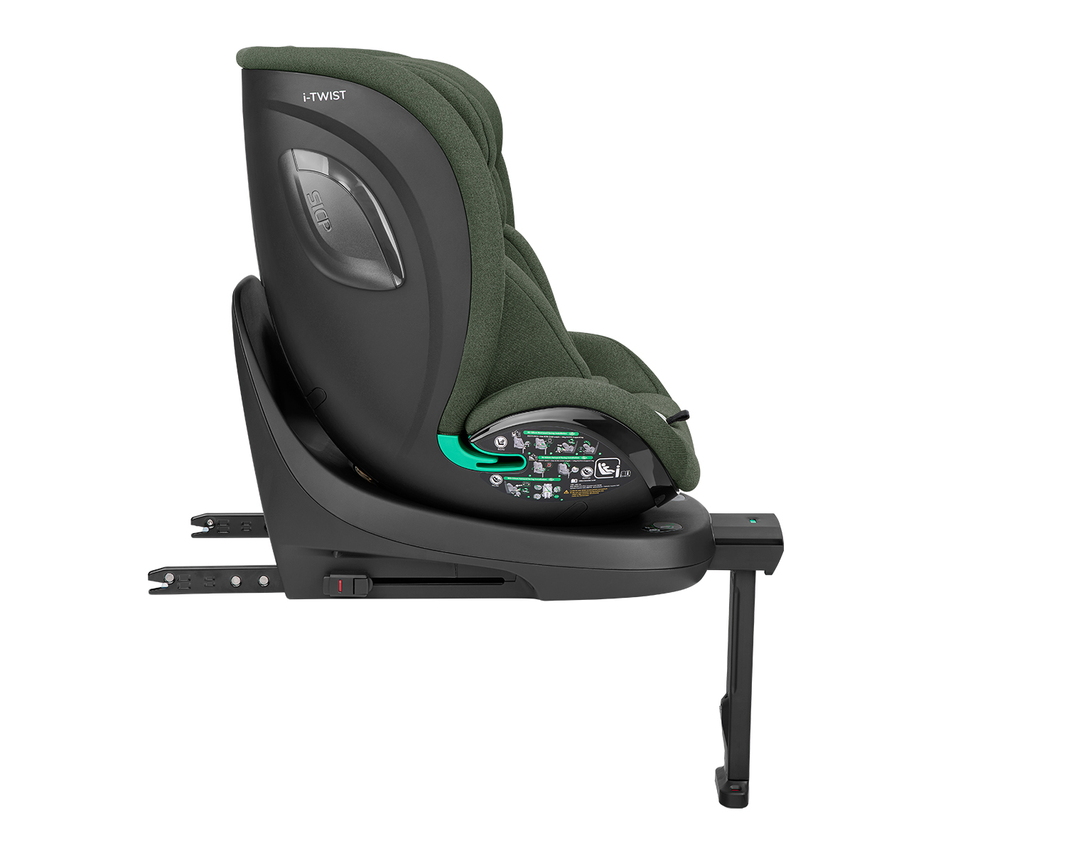 Silla de coche 40-150 cm i-Twist i-SIZE Verde Militar