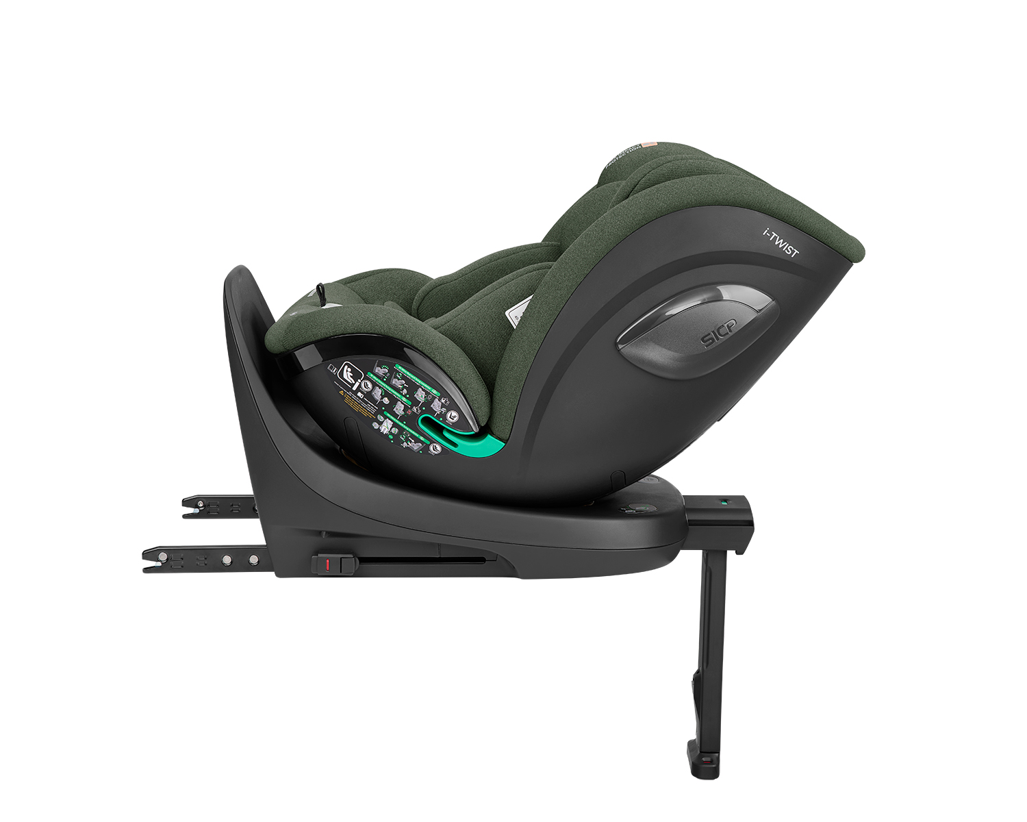 Silla de coche 40-150 cm i-Twist i-SIZE Verde Militar