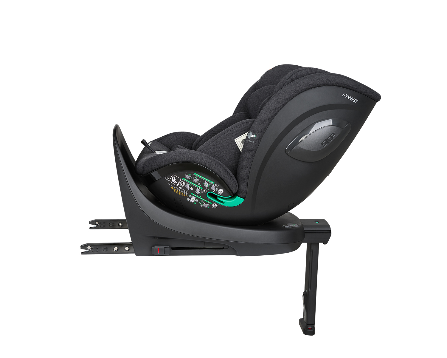 Silla de coche 40-150 cm i-Twist i-SIZE Negro