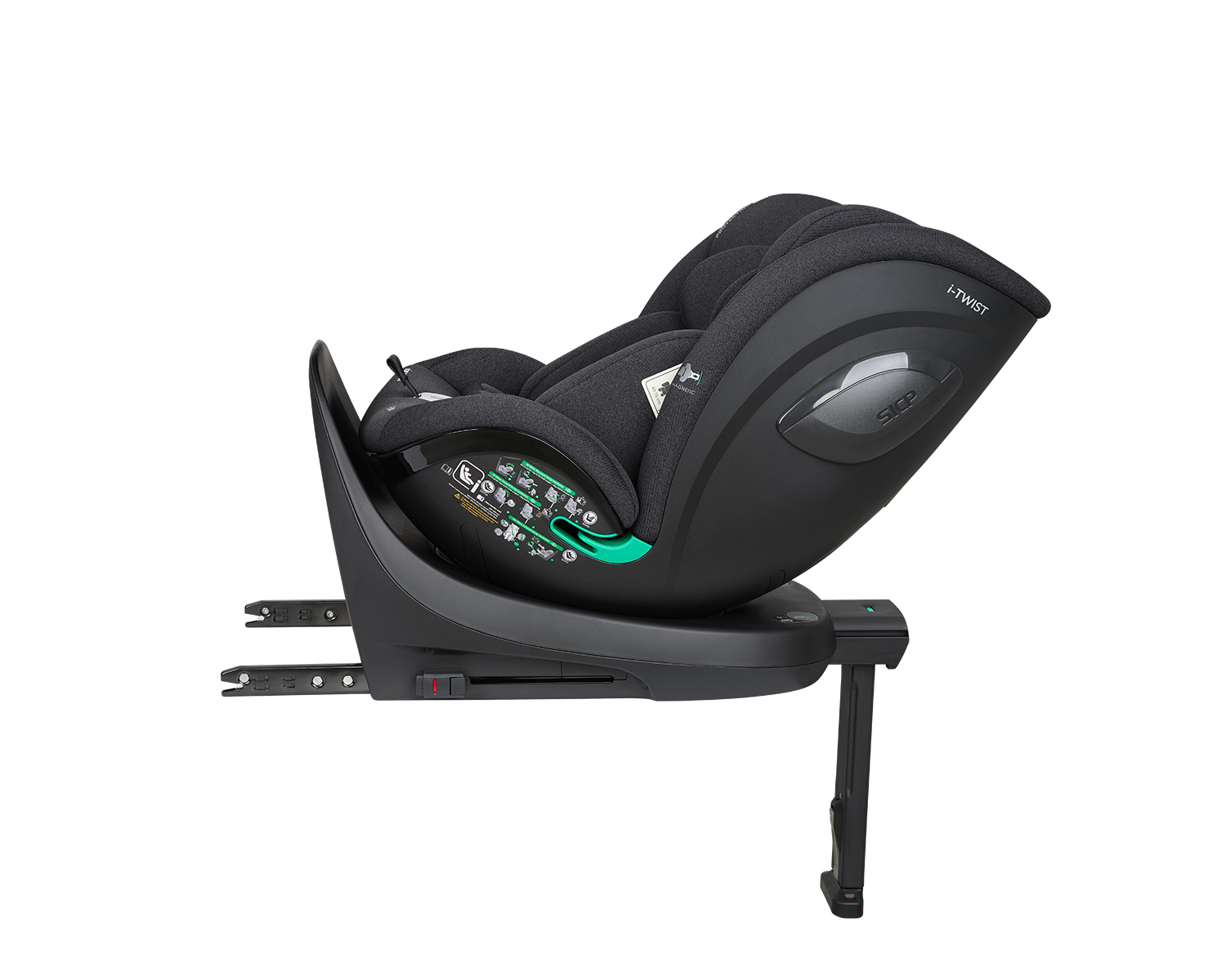 Silla de coche 40-150 cm i-Twist i-SIZE Negro