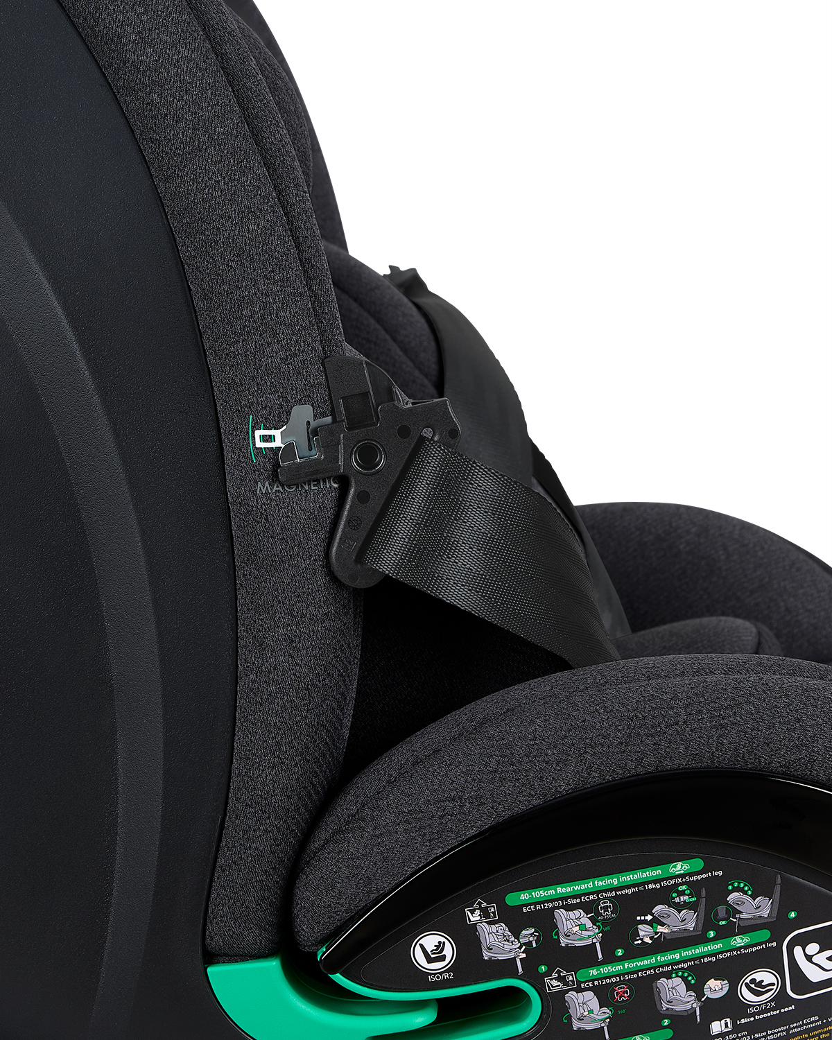 Silla de coche 40-150 cm i-Twist i-SIZE Negro