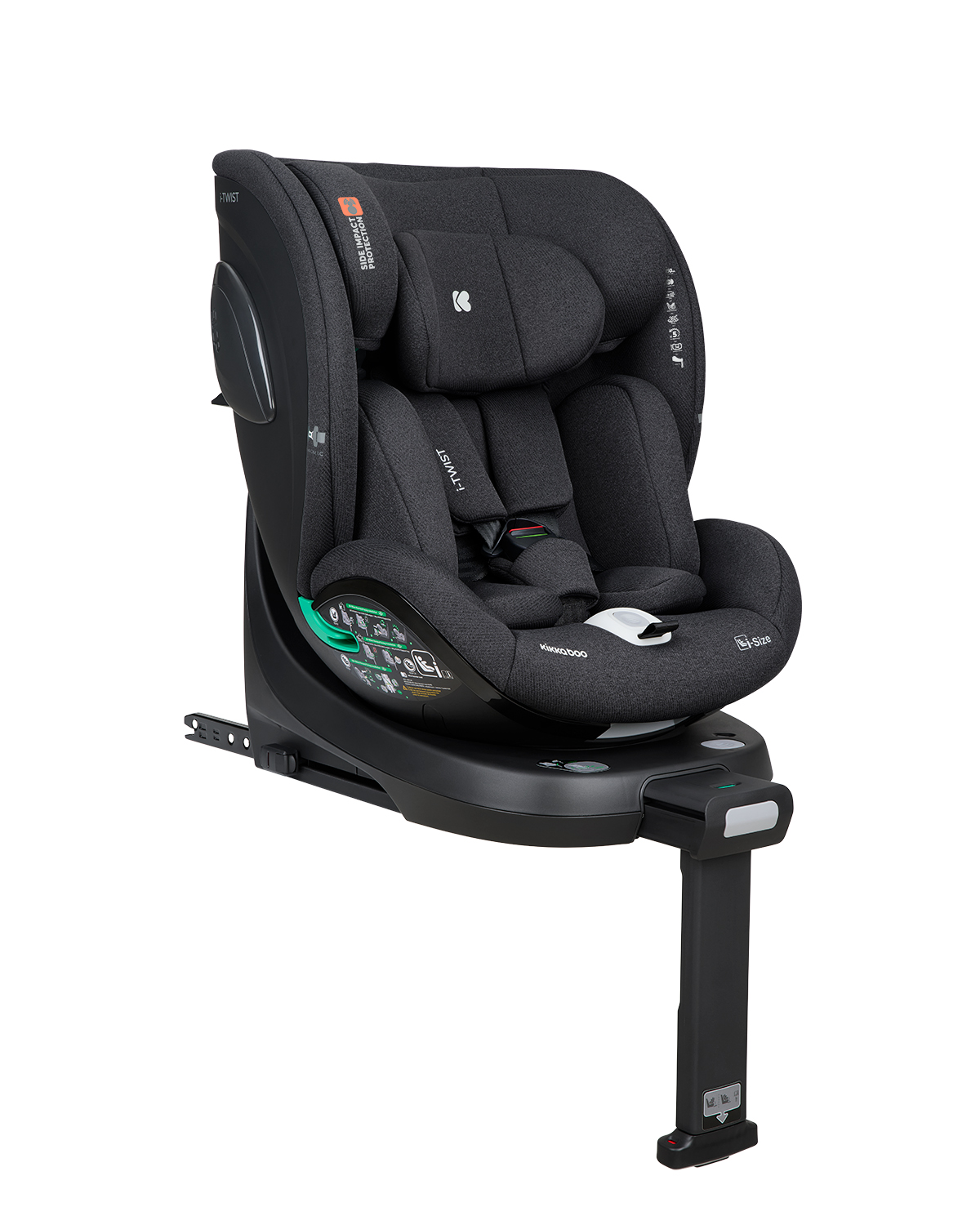 Silla de coche 40-150 cm i-Twist i-SIZE Negro