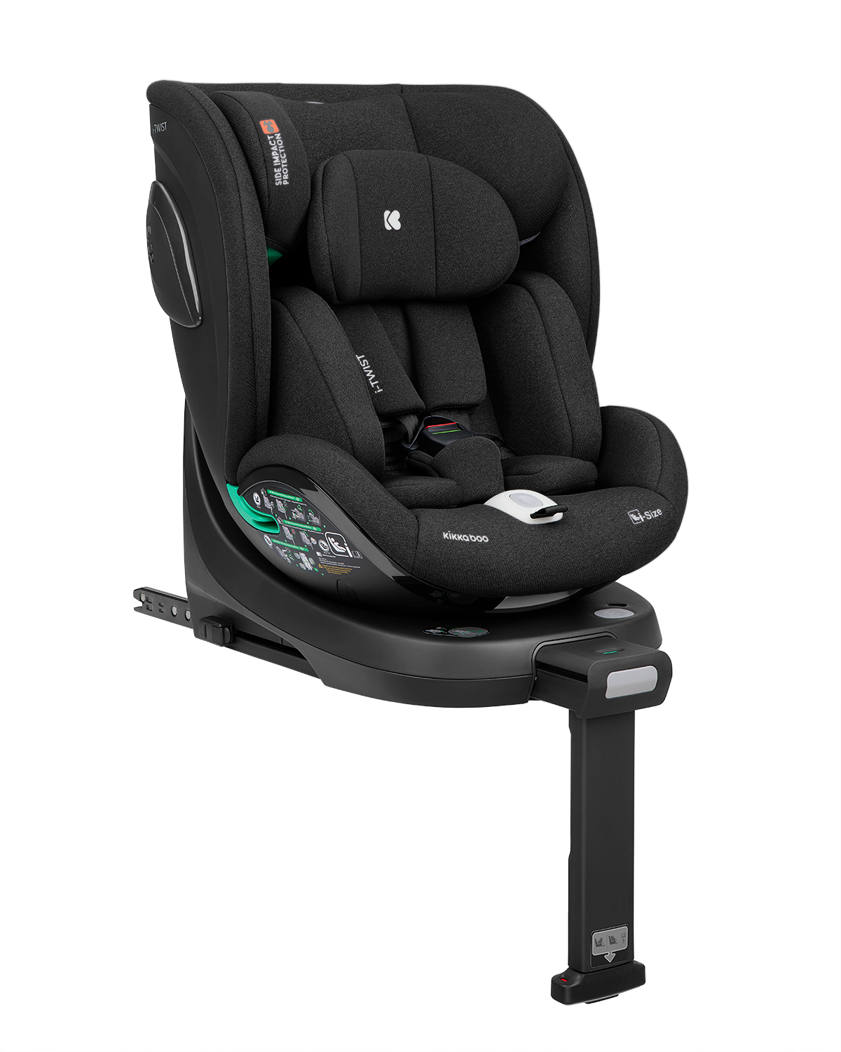Silla de coche 40-150 cm i-Twist i-SIZE Negro