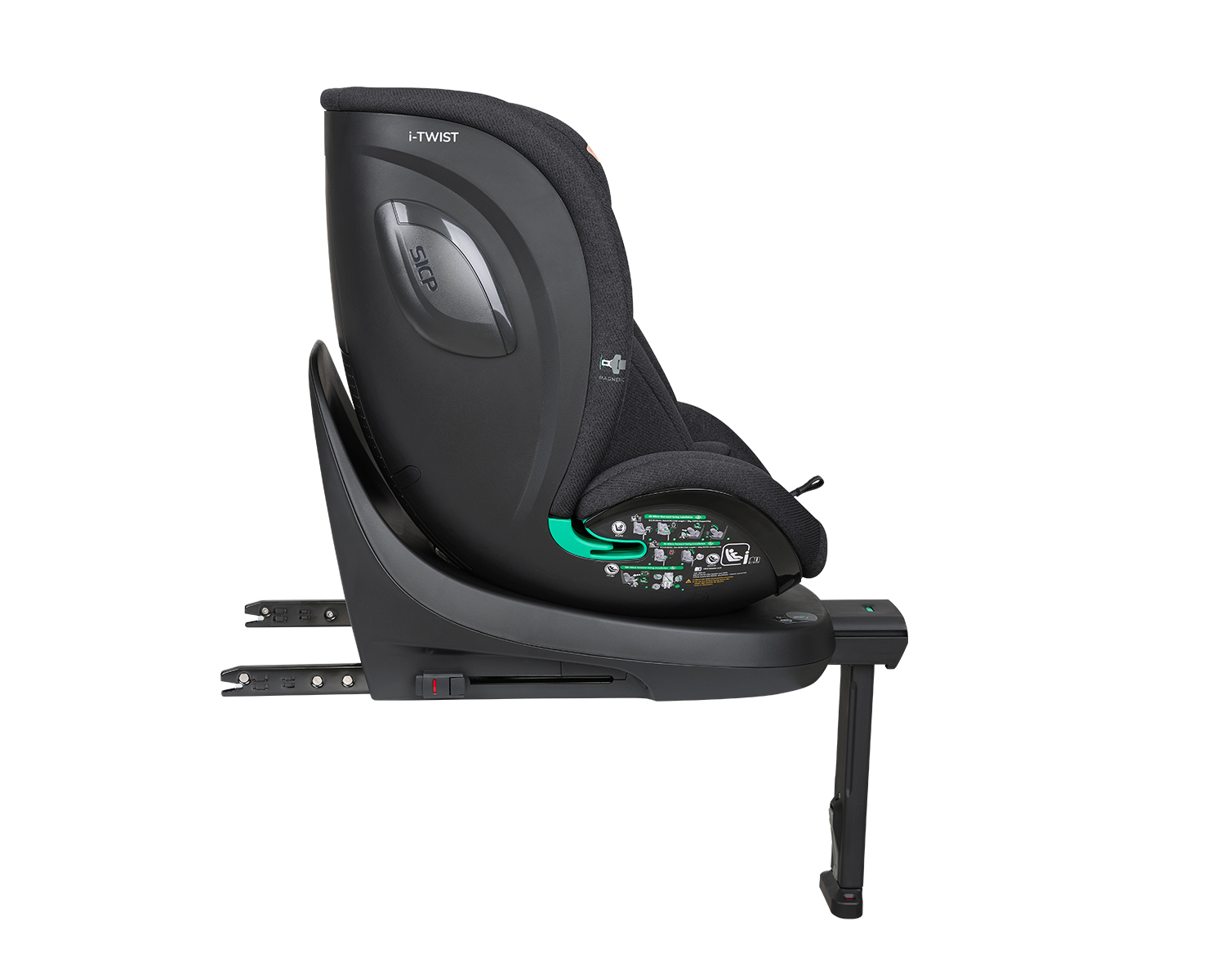 Silla de coche 40-150 cm i-Twist i-SIZE Negro