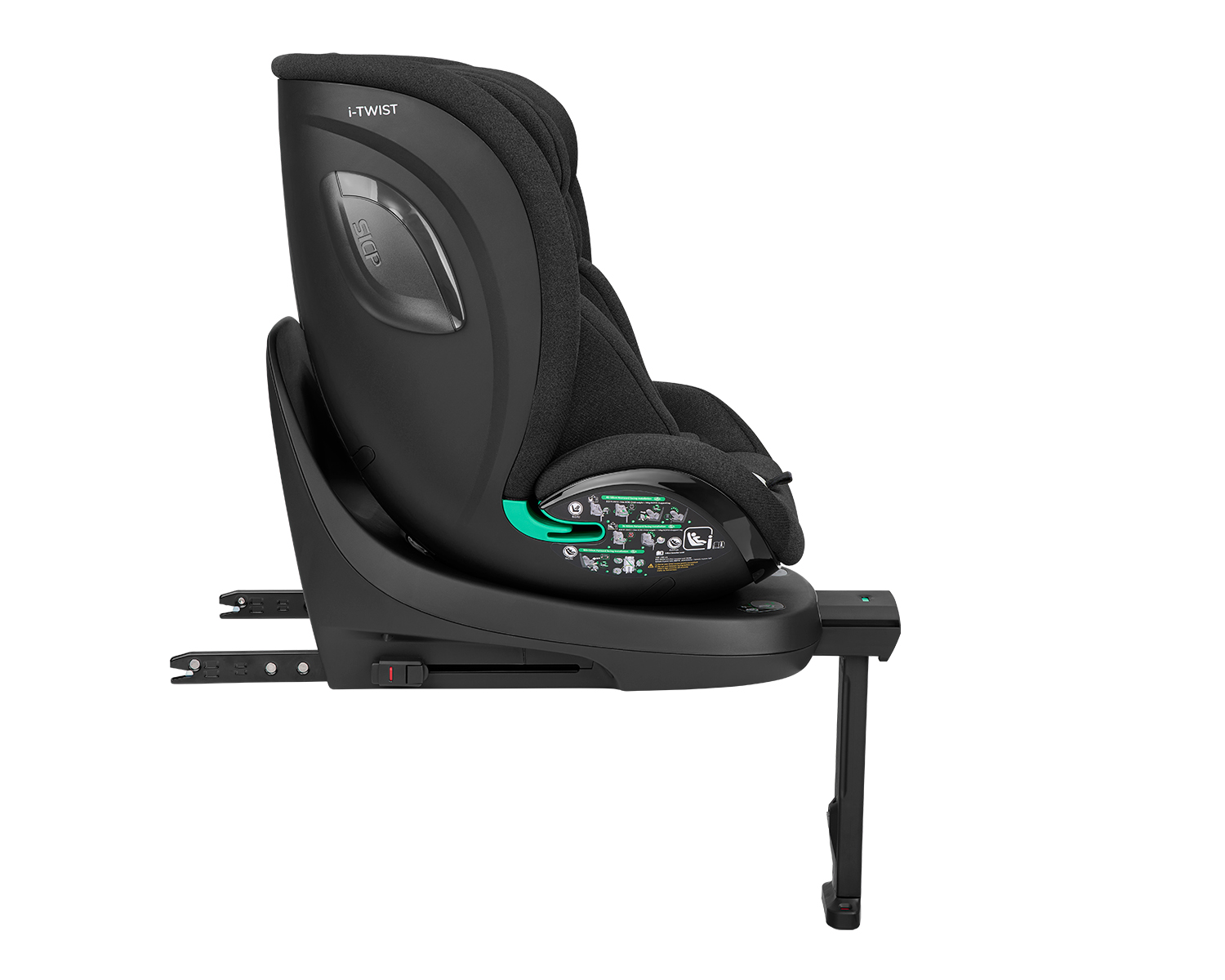 Silla de coche 40-150 cm i-Twist i-SIZE Negro